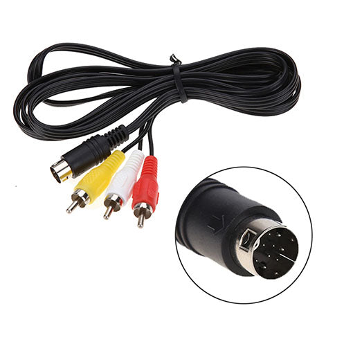 Original SEGA Mega Drive 2/3 AV Video Cable - High Quality Replacement for Classic Gaming Consoles | Perfect for Retro Gaming Setup & TV Connections