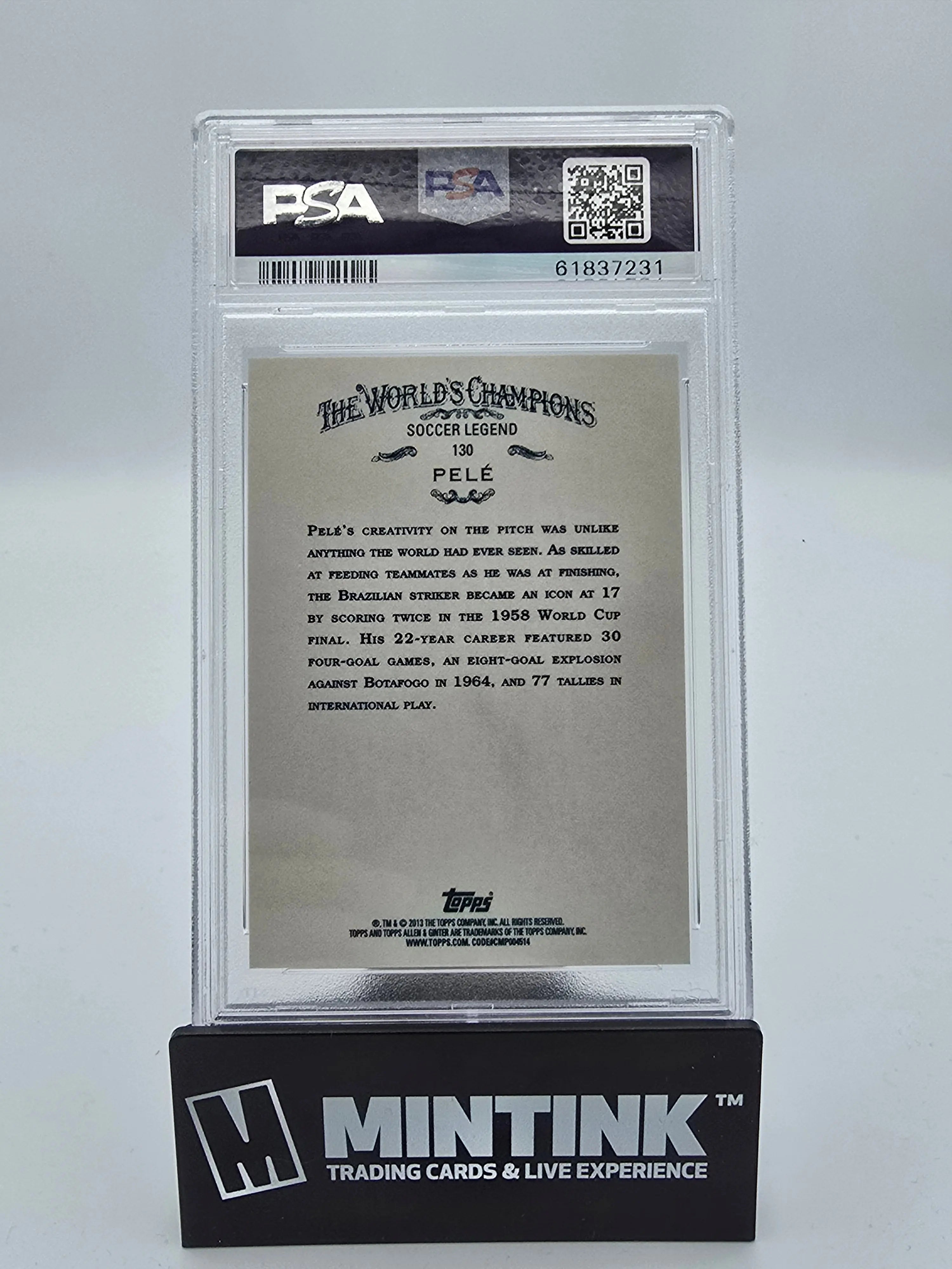 2013 Topps Allen & Ginter Pele #130 PSA 10 Gem Mint Soccer Trading Card - Perfect for Collectors, Investors & Sports Memorabilia Displays