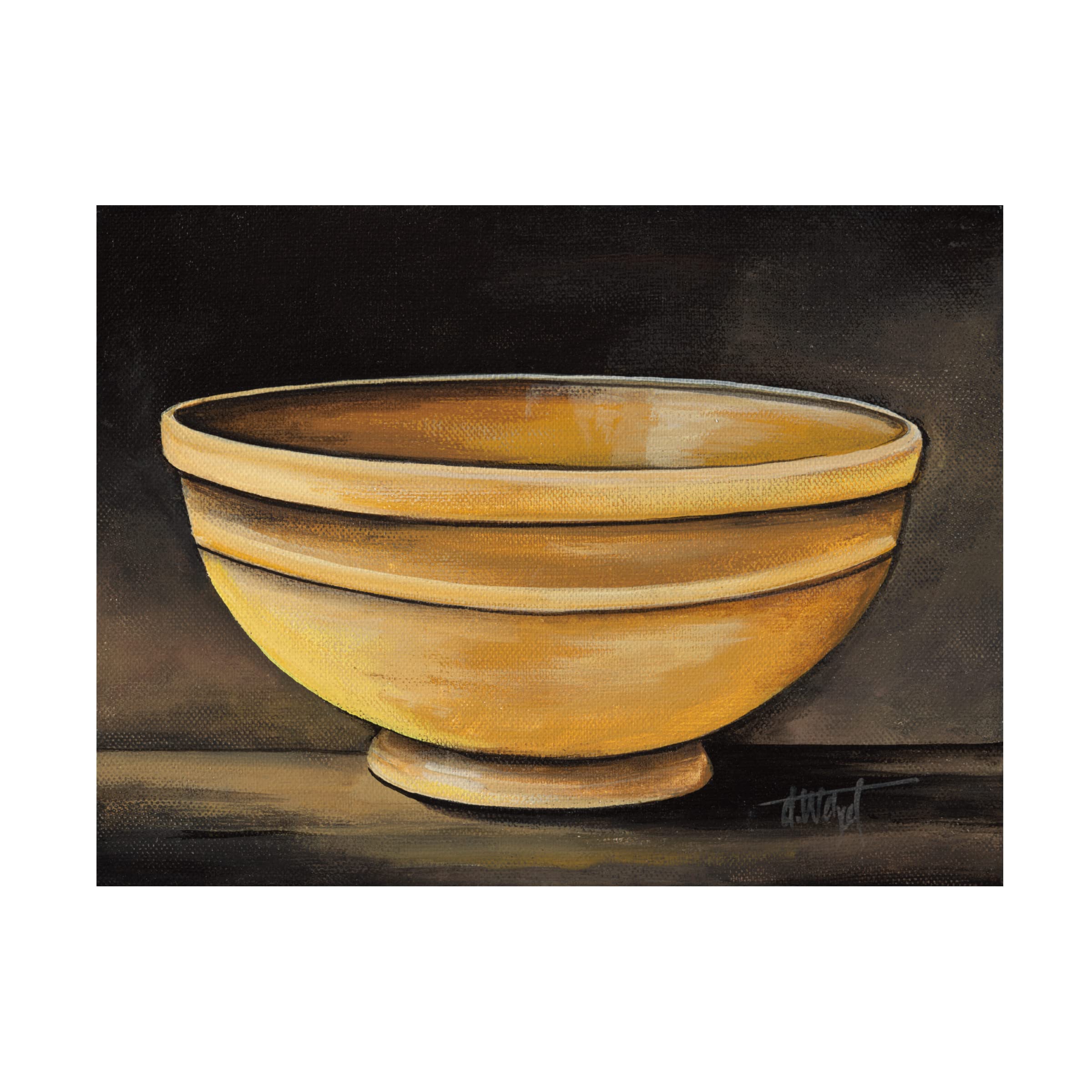 Debbi Wetzel 'Yellow Bowl' Canvas Wall Art Print - Modern Kitchen Decor for Home & Dining Room | Trademark Fine Art Collection