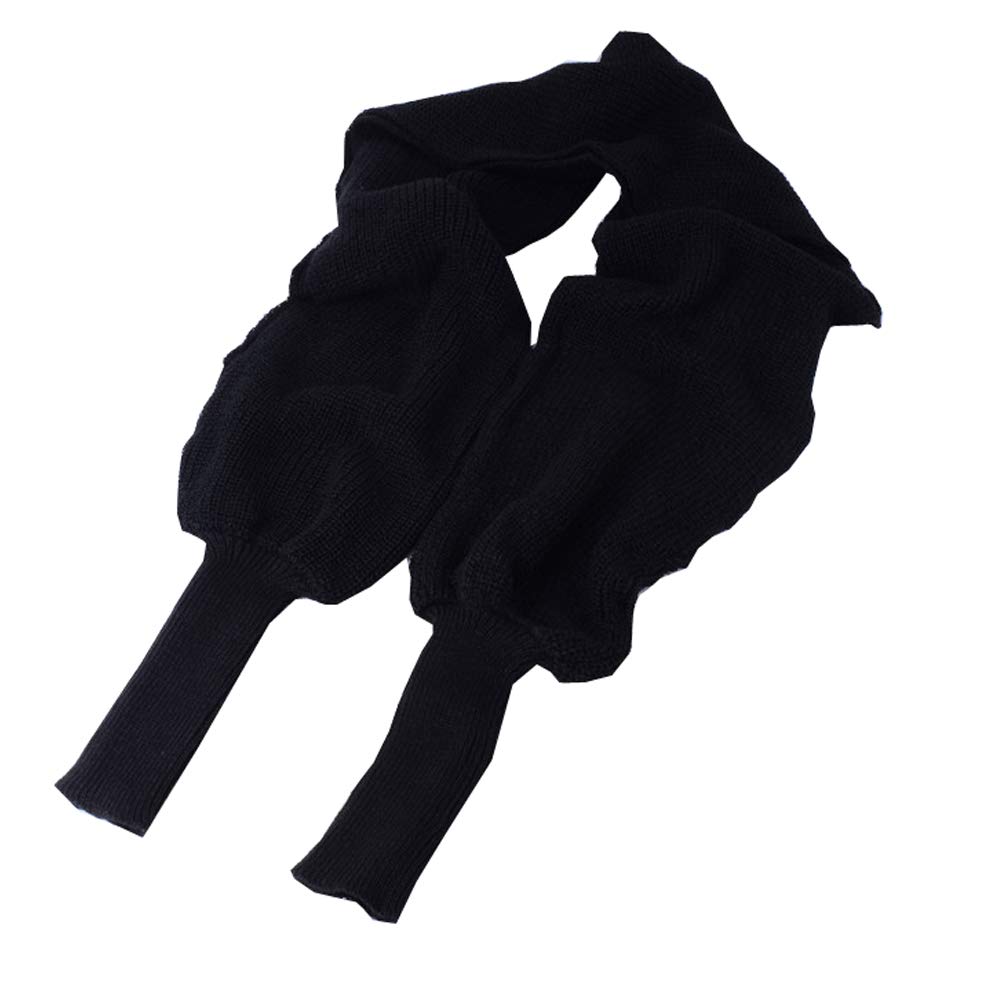 Warm Knitted Crochet Scarf Wrap Shawl with Sleeves - Women's Fashionable Winter Cape Blanket for Cold Weather | Perfect for Outdoor Activities, Travel & Cozy Home Use