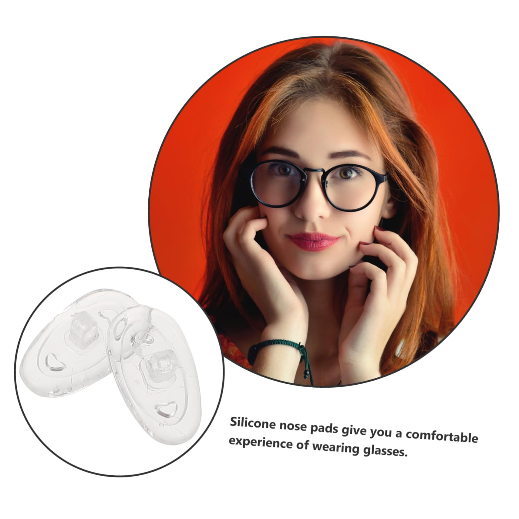 300 Pairs Soft Silicone Nose Pads & Anti-Slip Glasses Ear Hooks - Comfortable Eyewear Accessories for Reading, Computer Use and Daily Wear (White)