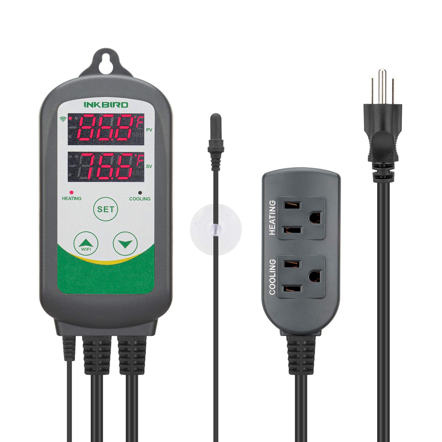 Inkbird WiFi ITC-308 Digital Temperature Controller for Aquarium - Smart Thermostat for Fish Tank Heater & Cooler with Waterproof Sensor | Perfect for Home Aquariums, Hydroponics & Reptile Tanks
