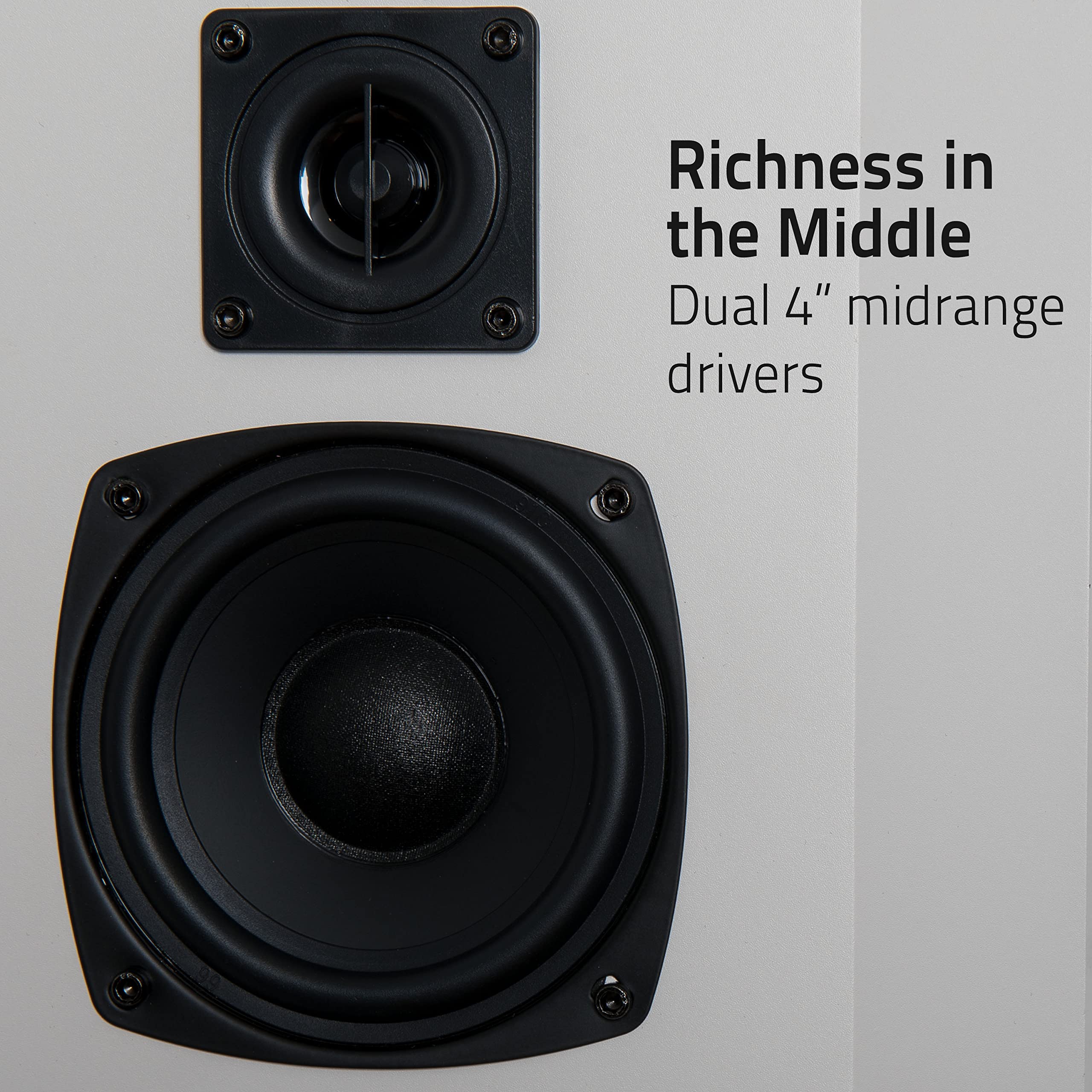Fluance Elite High Definition 2-Way Bipolar Surround Sound Speakers - Wide Dispersion Home Theater System Speakers for Immersive Audio Experience - Black Ash (Pair, SXBP2) | Perfect for Movie Nights, Gaming & Music Listening