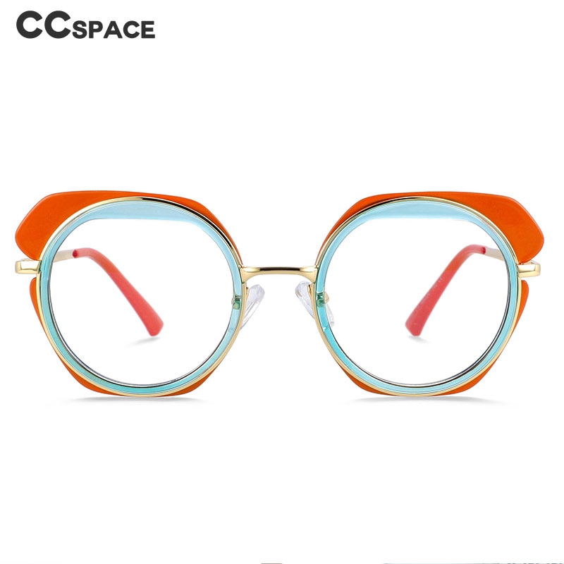 CCspace Unisex Full Rim Round TR90 Titanium Eyeglasses 54171 - Lightweight & Durable Glasses for Work, Reading & Everyday Use