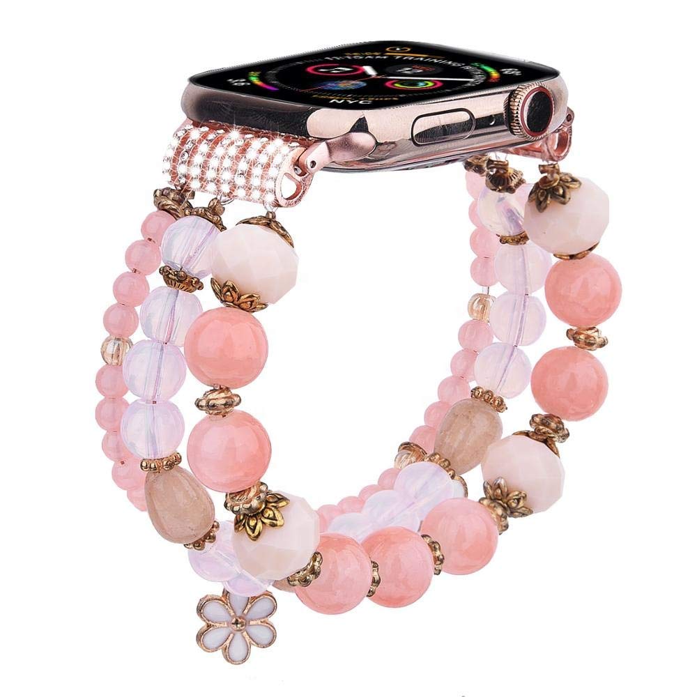 Fashionable Jewelry Bands Compatible with Apple Watch 38/40/41mm & 42/44/45/49mm - Stylish iWatch Strap for Women - Works with Apple Watch Series Ultra/8/7/6/SE/5/4/3/2/1 - Perfect for Workouts, Office & Everyday Wear