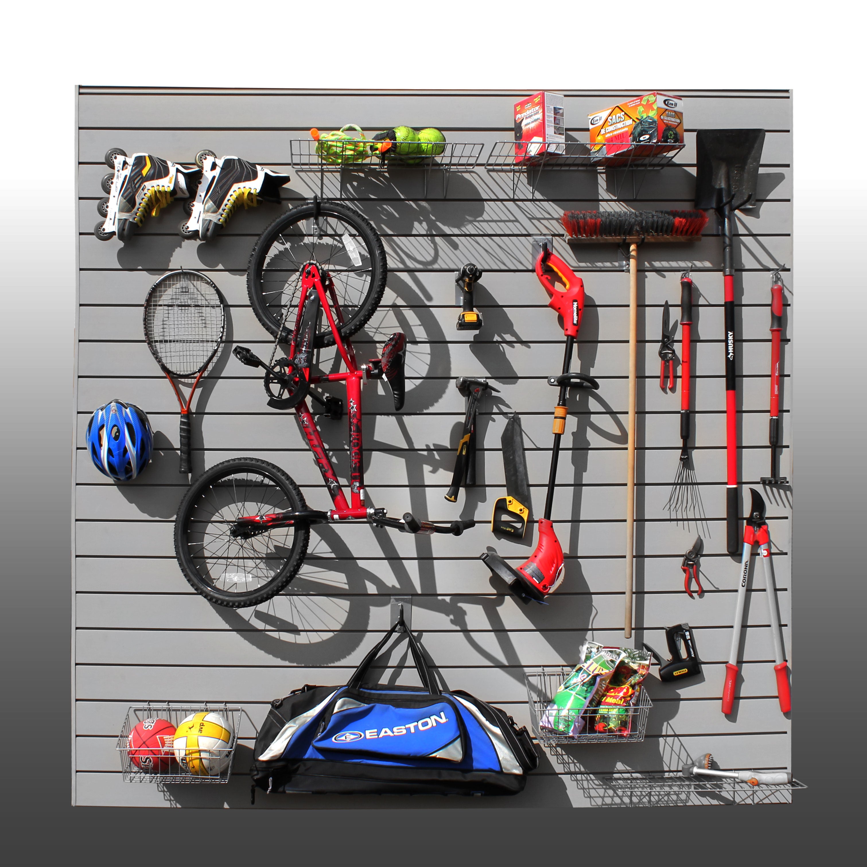 PVC Slatwall Ultimate Bundle - Durable Wall Panel System for Retail Stores & Garages | Easy Installation & Versatile Display Solution