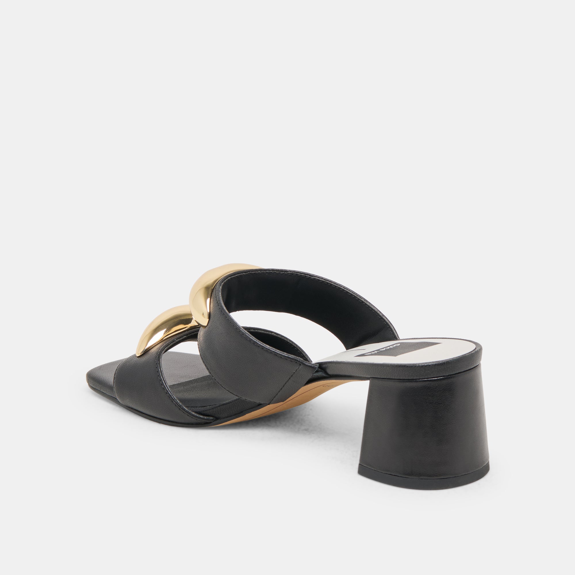Barnet Black Leather Heels for Women - Stylish & Comfortable High Heels for Work, Party & Evening Events