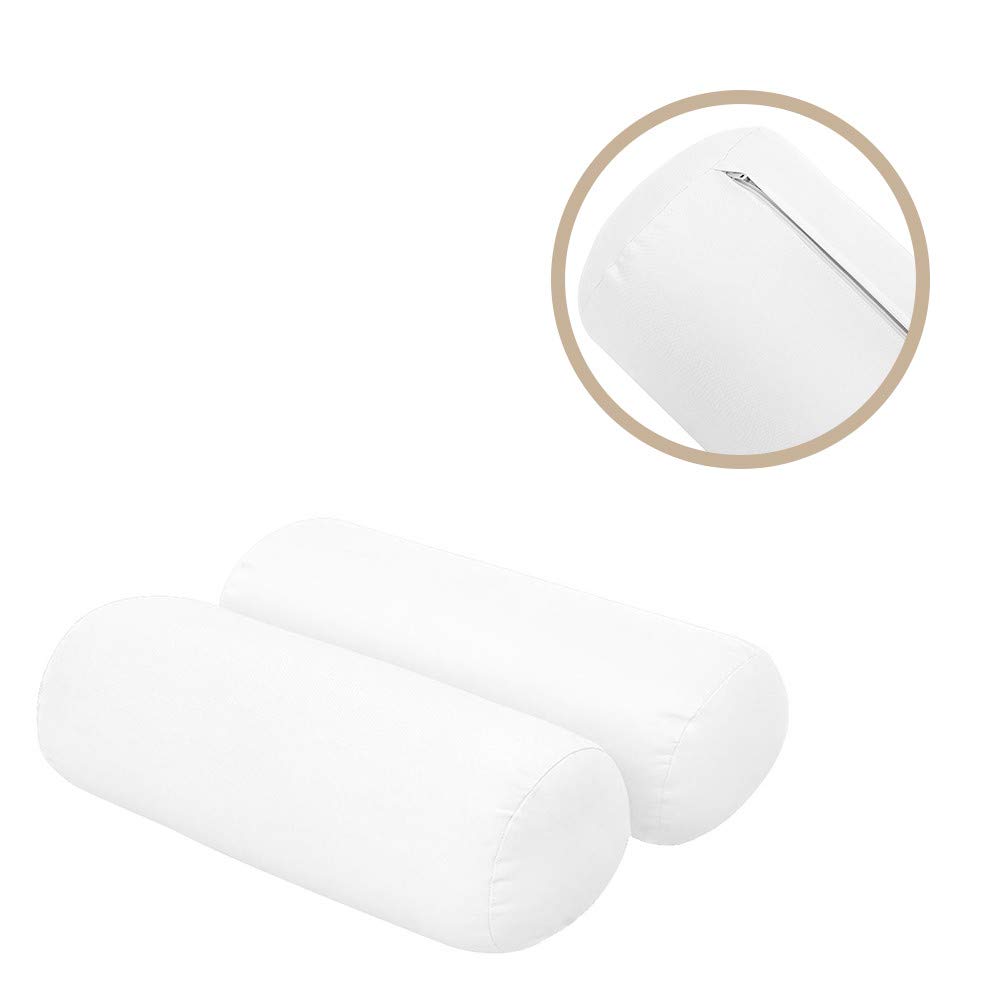Outdoor Daybed Mattress Cover - Style 2 Bolster Back Pillow Slipcover with Knife Edge Design (Full Size AD106) - Perfect for Patio, Poolside & Garden Furniture Protection