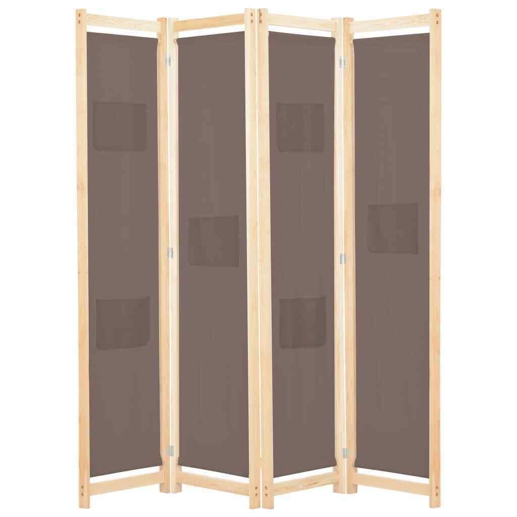 4-Panel Folding Room Divider Screen - 62.9