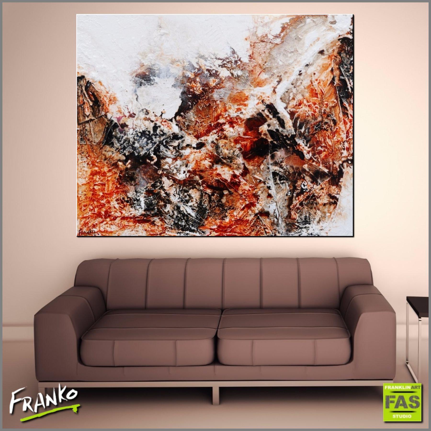 Sienna Lust 120cm x 150cm Abstract Canvas Art Painting - Modern Home Decor for Living Room, Bedroom & Office Wall