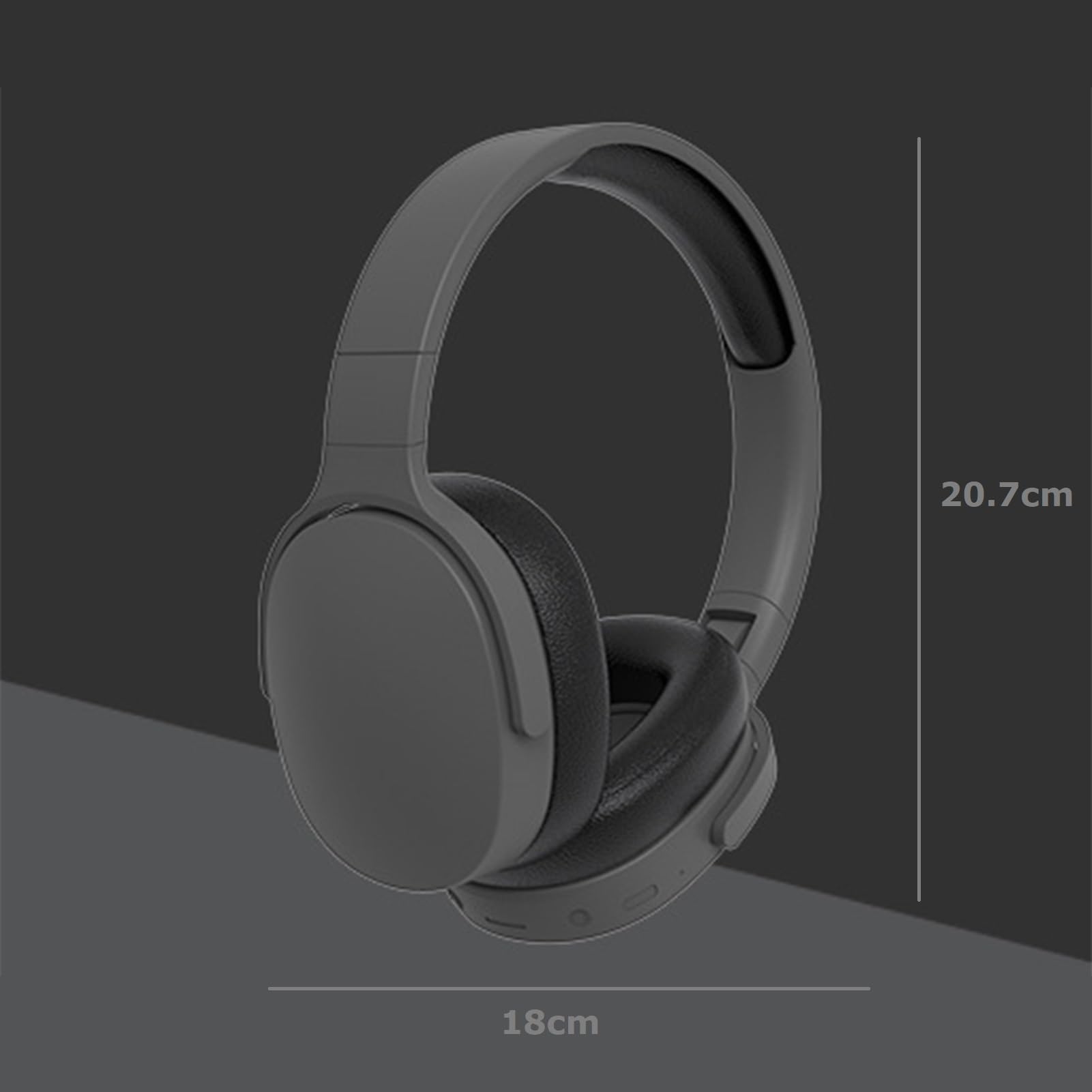Premium Wireless Bluetooth Headphones with HiFi Sound, Foldable Design & Active Noise Cancelling - Adjustable Over-Ear Headset with Built-in Mic, Bluetooth 5.1 for Sports, Travel & Work (Black) - Perfect for Gym, Commuting & Home Office Use