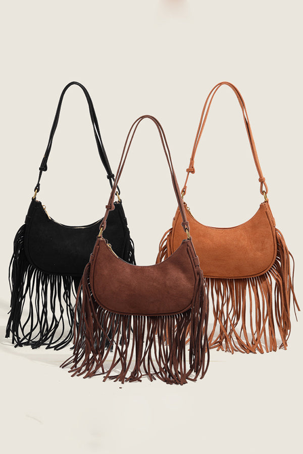 Stylish Urban Tassel Shoulder Bag for Women - Fashion Crossbody Purse with Adjustable Strap - Perfect for Work, Travel & Daily Use