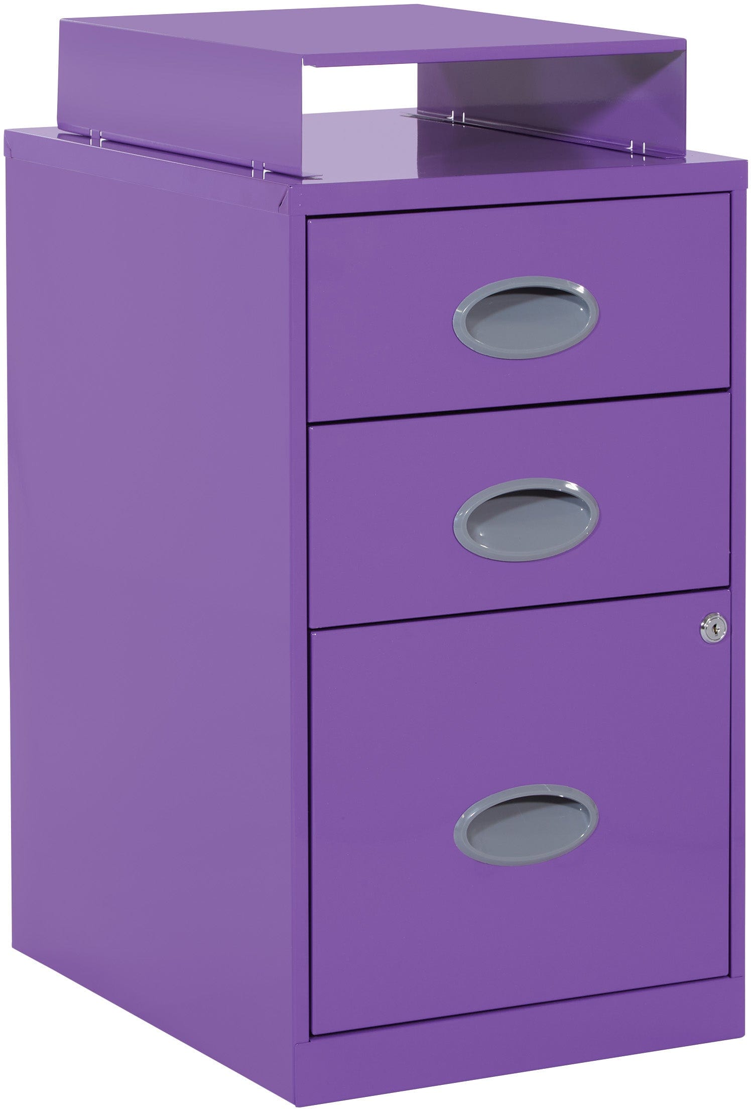 Office Star 3-Drawer Metal File Cabinet - Letter Size, Lockable Storage for Home & Office Organization [CF3DR] - Perfect for Document Filing, Office Supplies Storage & Workspace Organization