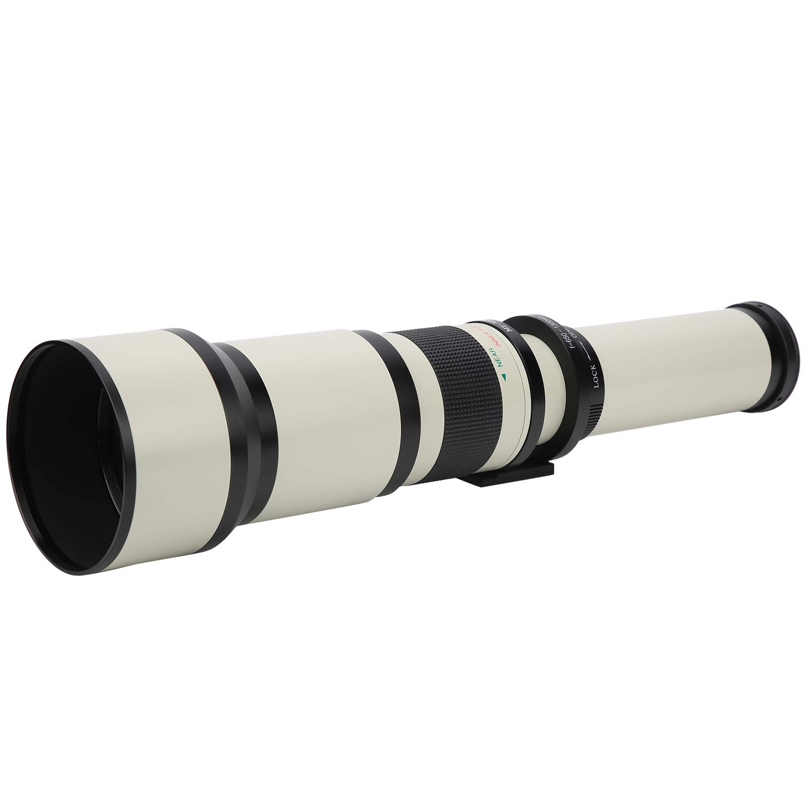 650-1300mm F8-F16 Telephoto Manual Zoom Lens with Adapter Ring - Alloy Metal Body for Canon EF Mount DSLR Cameras - Ultra Long Distance Wildlife & Sports Photography - Perfect for Birdwatching, Safari and Outdoor Adventure Shooting