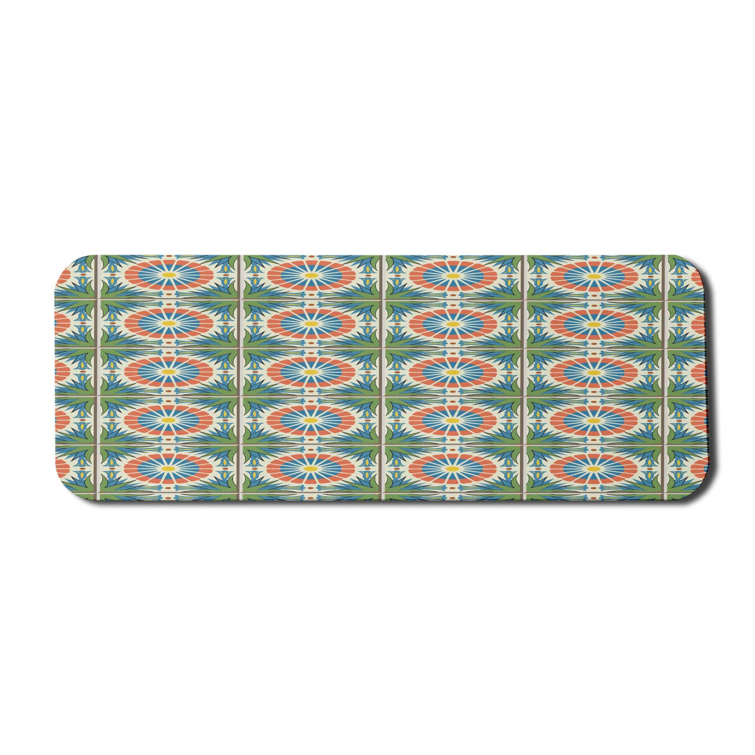 Ambesonne Abstract Computer Mouse Pad with Mosaic Tile Design - Non-Slip Rubber Gaming Mousepad (31