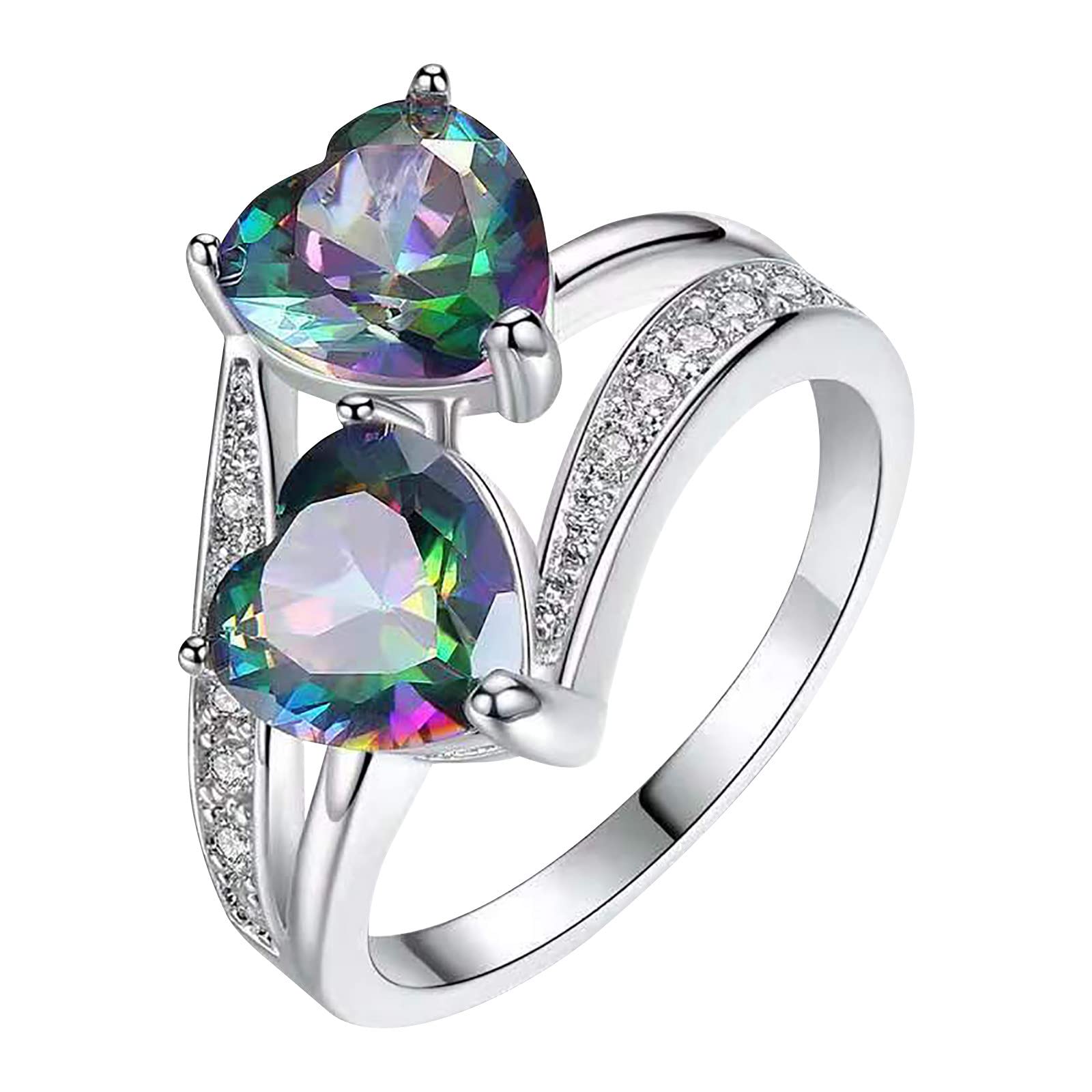 Exquisite Alloy Rhinestone Snake Ring for Women - Elegant Fashion Jewelry with Gemstone Inlay, Size 7 (B) - Perfect for Parties, Date Nights & Everyday Wear