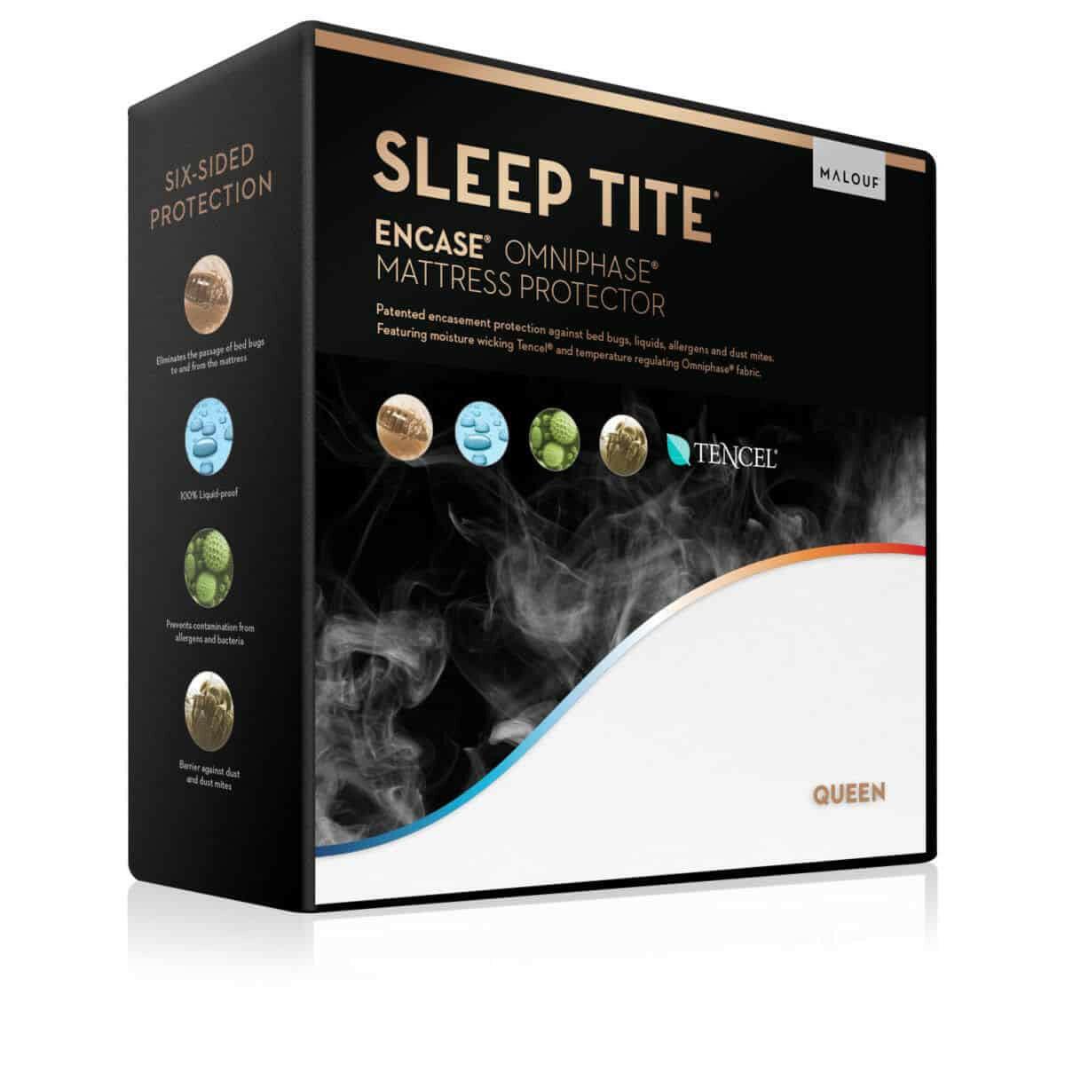 SleepTite Encase Omniphase King Size Mattress Protector - Waterproof, Hypoallergenic, Breathable - Perfect for Allergy Sufferers & Hot Sleepers