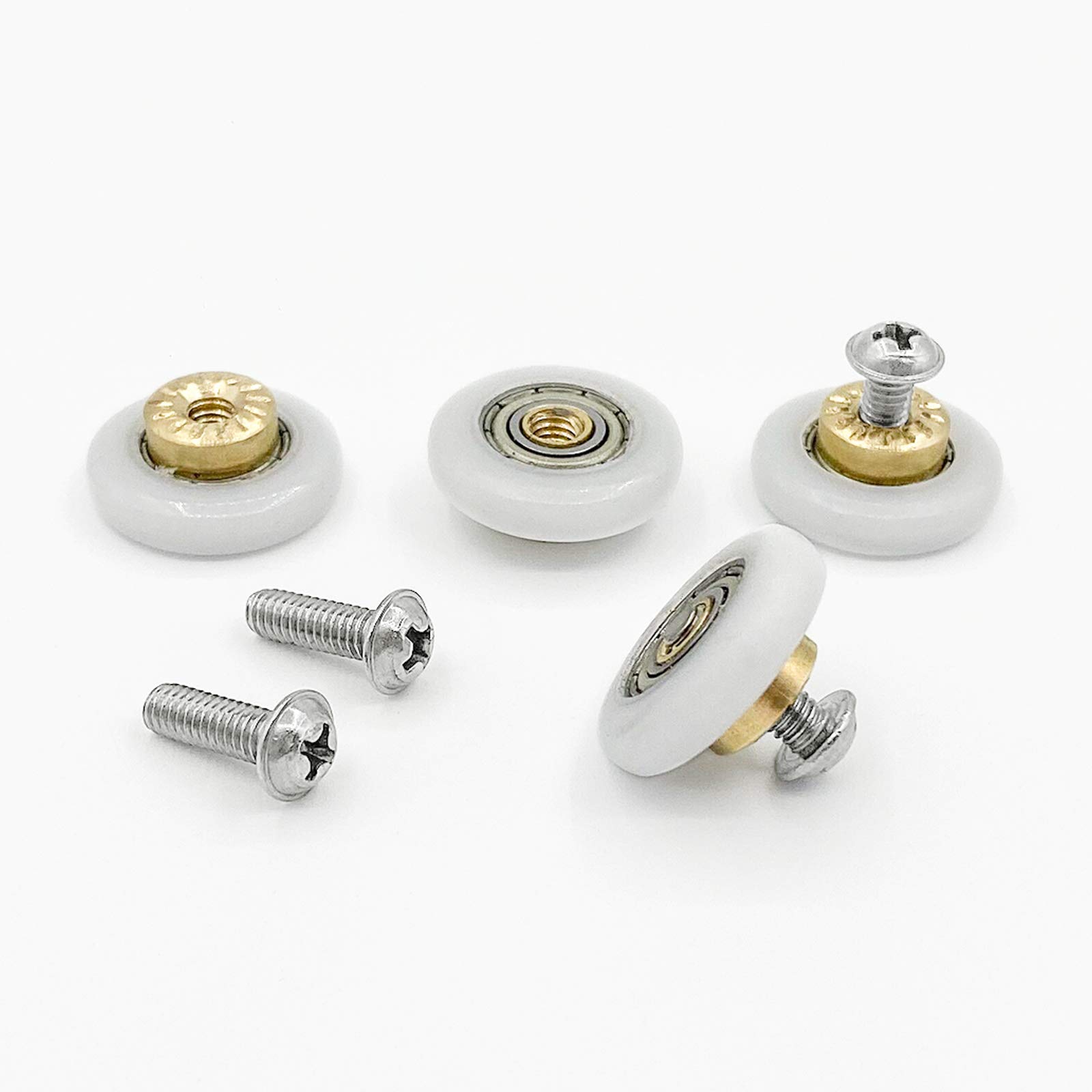 Premium Shower Door Rollers Replacement - Heavy Duty Sliding Glass Door Wheels & Pulleys for Bathroom - Ultra-Quiet, Strong Load-Bearing Hardware - Ideal for Shower Enclosures, Bathtub Doors and Glass Partitions