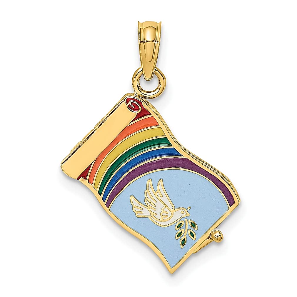 14K Gold John 3:16 Charm Necklace - Religious Bible Jewelry Gift for Women - Church & Daily Wear