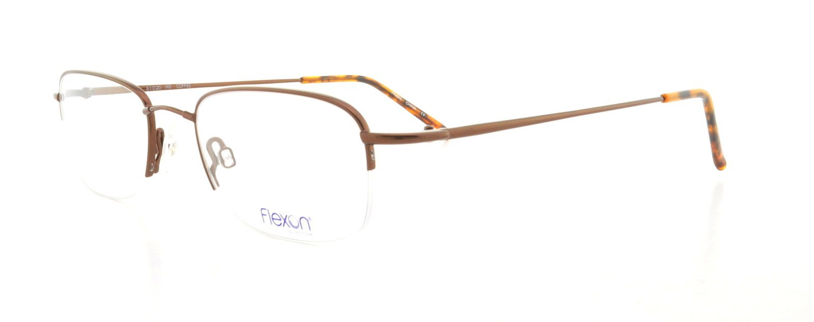 FLEXON Eyeglasses Model 218 in Coffee Brown - 51mm Frame Size | Stylish & Lightweight for Reading, Work, and Everyday Wear