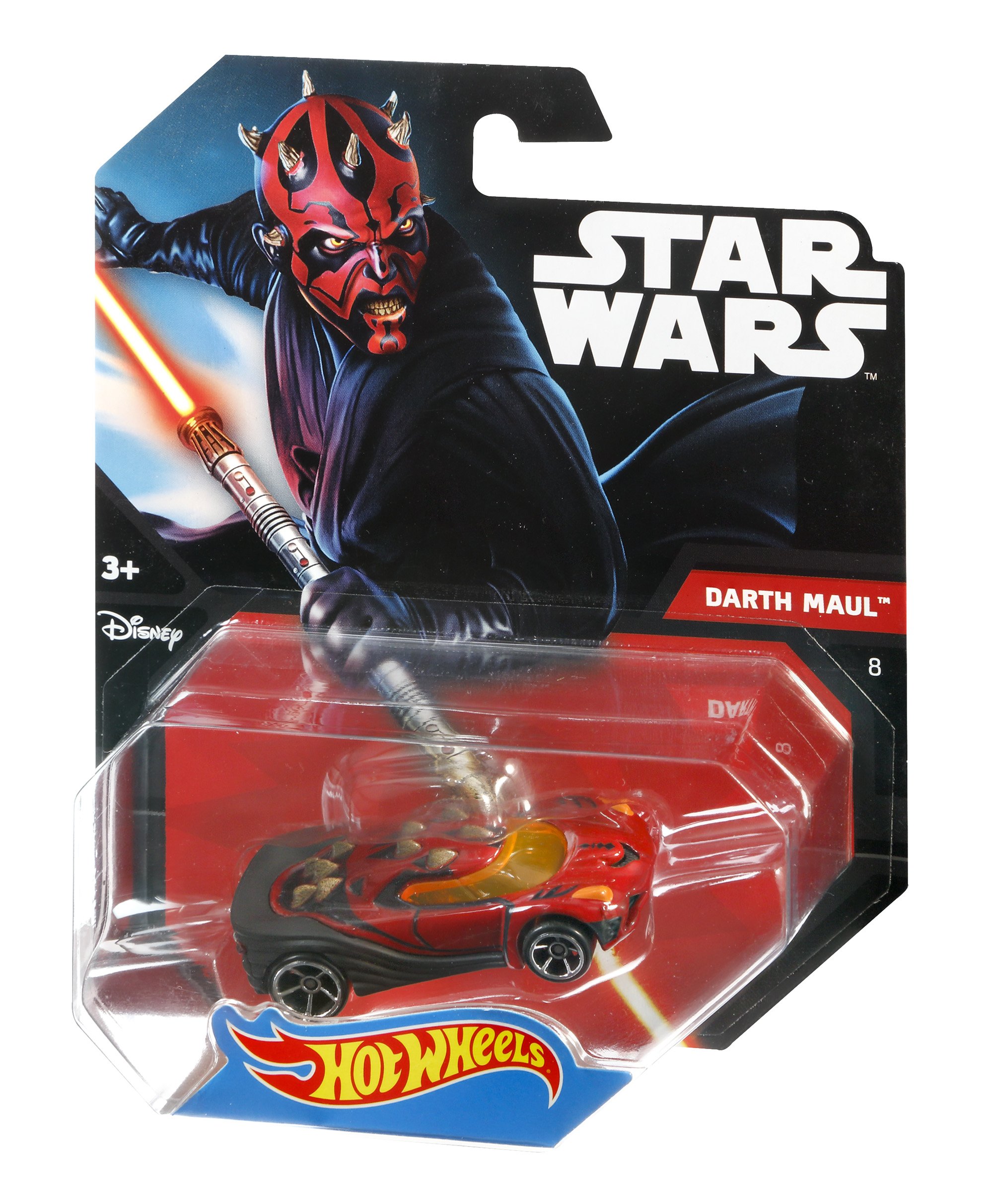 Hot Wheels Star Wars Darth Maul Character Car - Die-Cast Vehicle Toy for Kids & Collectors | Perfect for Play, Display & Gifts