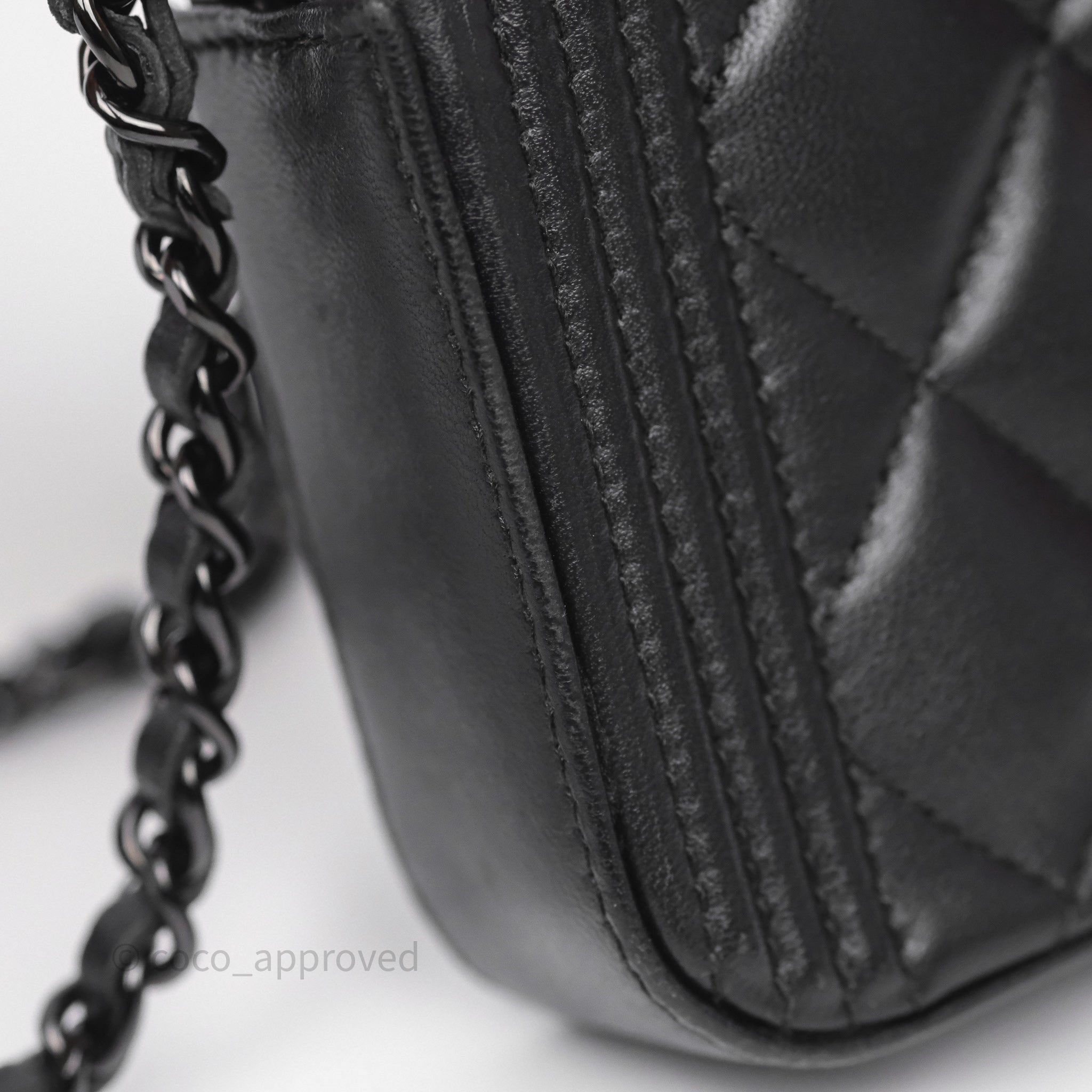 Chanel Boy Double Zip Clutch On Chain So Black Lambskin Leather Crossbody Bag - Perfect for Evening Parties, Date Nights & Luxury Fashion Accessories