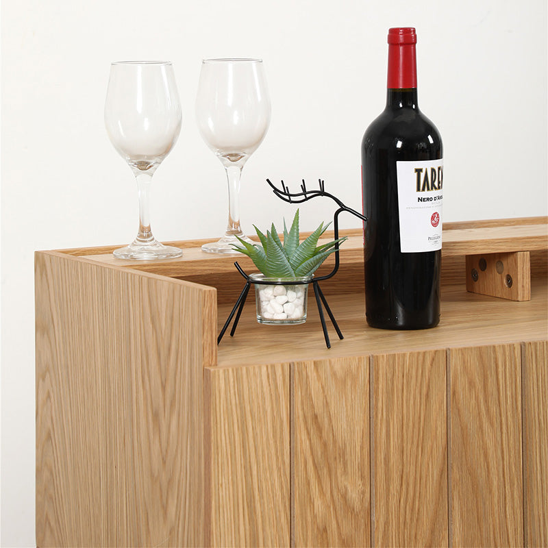 ZANE Entertainment TV Stand 160cm Natural Oak Wood Media Console - Perfect for Living Room, Bedroom & Home Theater Setup