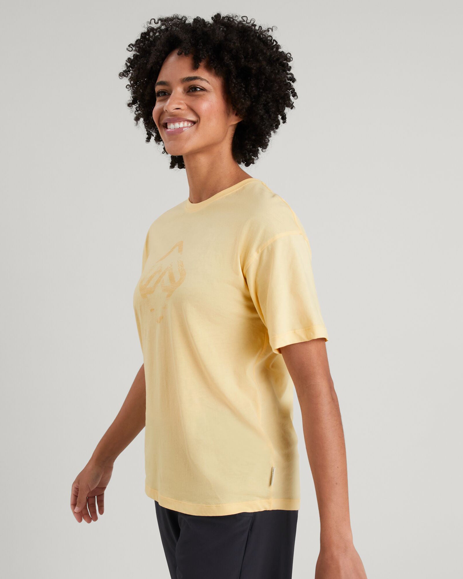 Geo Glitch Icon Women's Graphic T-Shirt - Trendy Sunlit Print Casual Tee for Streetwear, Music Festivals & Everyday Fashion