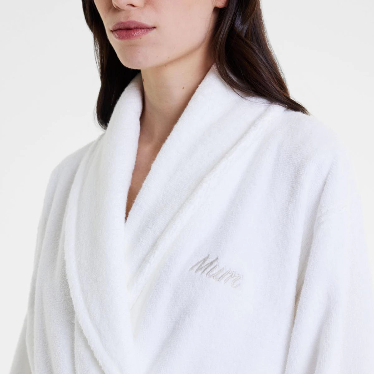 Sheridan AVEN Australian Cotton MUM Bath Robe - Soft White Long Women's Bathrobe for Spa, Lounge & Post-Shower Comfort