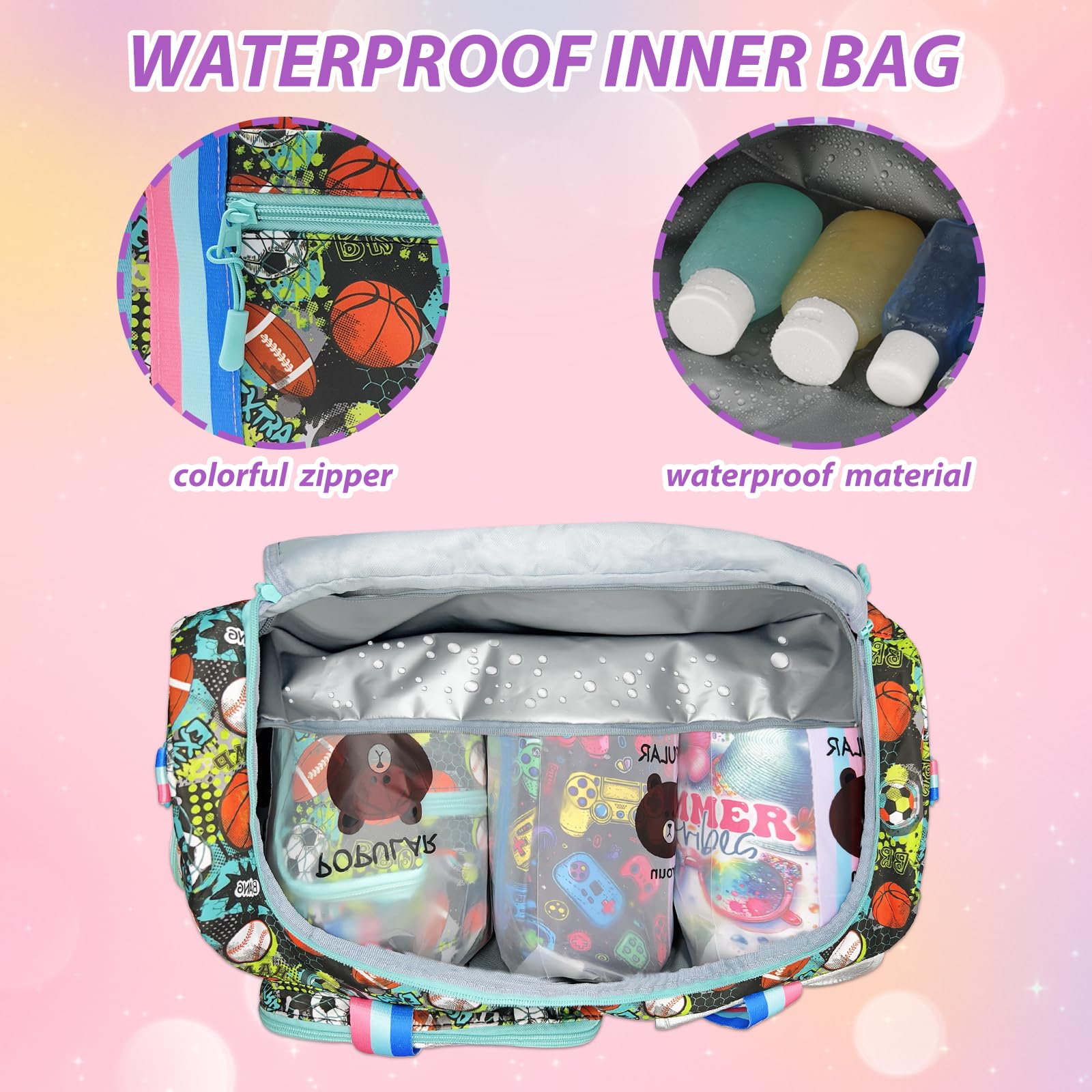 **Kids Duffle Bag for Travel & Sleepovers - Lightweight Gym & Dance Bag with Shoe Compartment - Perfect for Girls, Boys & Women (School, Sports, Weekend Trips)**