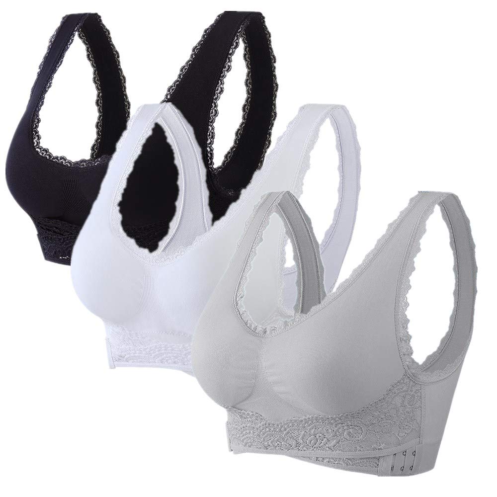 Sexy Lace Push Up Bra for Women - Full Coverage Underwire Bra with Beauty Back Design, Grey - Pack of 1/2/3 | Perfect for Date Night, Everyday Wear & Special Occasions