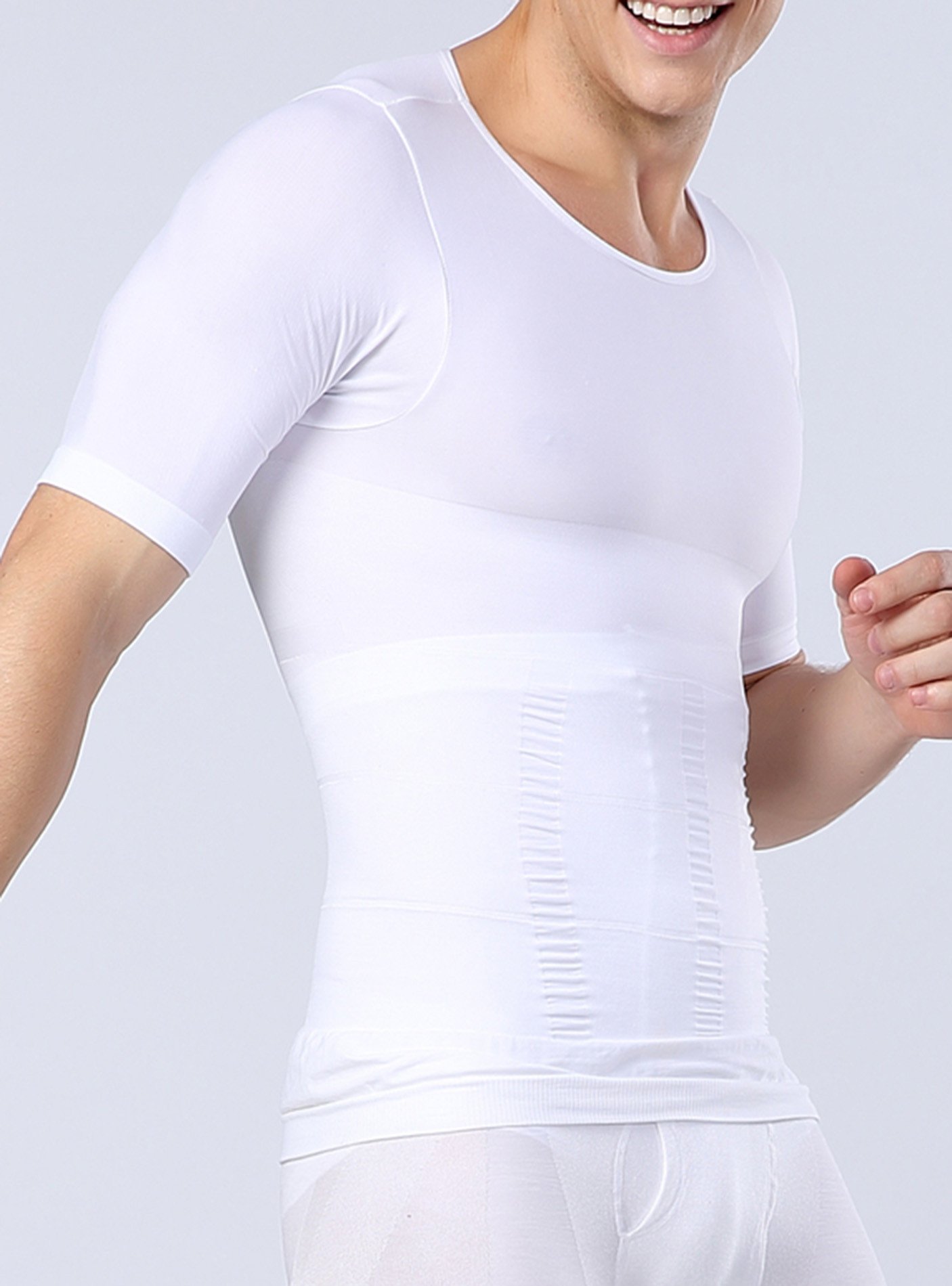 Men's Slimming Body Shaper Shirt - Chest Compression Underwear for Posture Support & Muscle Recovery - Perfect for Workouts, Office Wear & Everyday Comfort