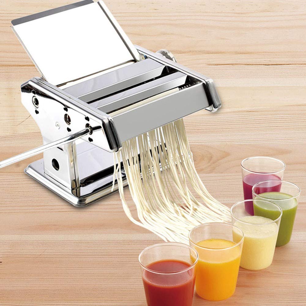 Premium Stainless Steel Manual Pasta Maker - Hand Crank Noodle Machine for Homemade Pasta, Spaghetti & Vegetable Noodles | Perfect for Italian Cuisine, Healthy Eating & Family Cooking