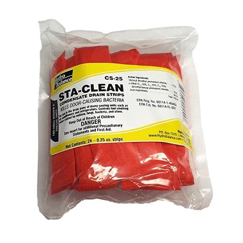 Sta-Clean CS-25 Condensate Drain Treatment Tablets (24 Pack) - Prevents Clogs in Small Window & Fan Coil Units - Ideal for HVAC Maintenance & Air Conditioning Systems