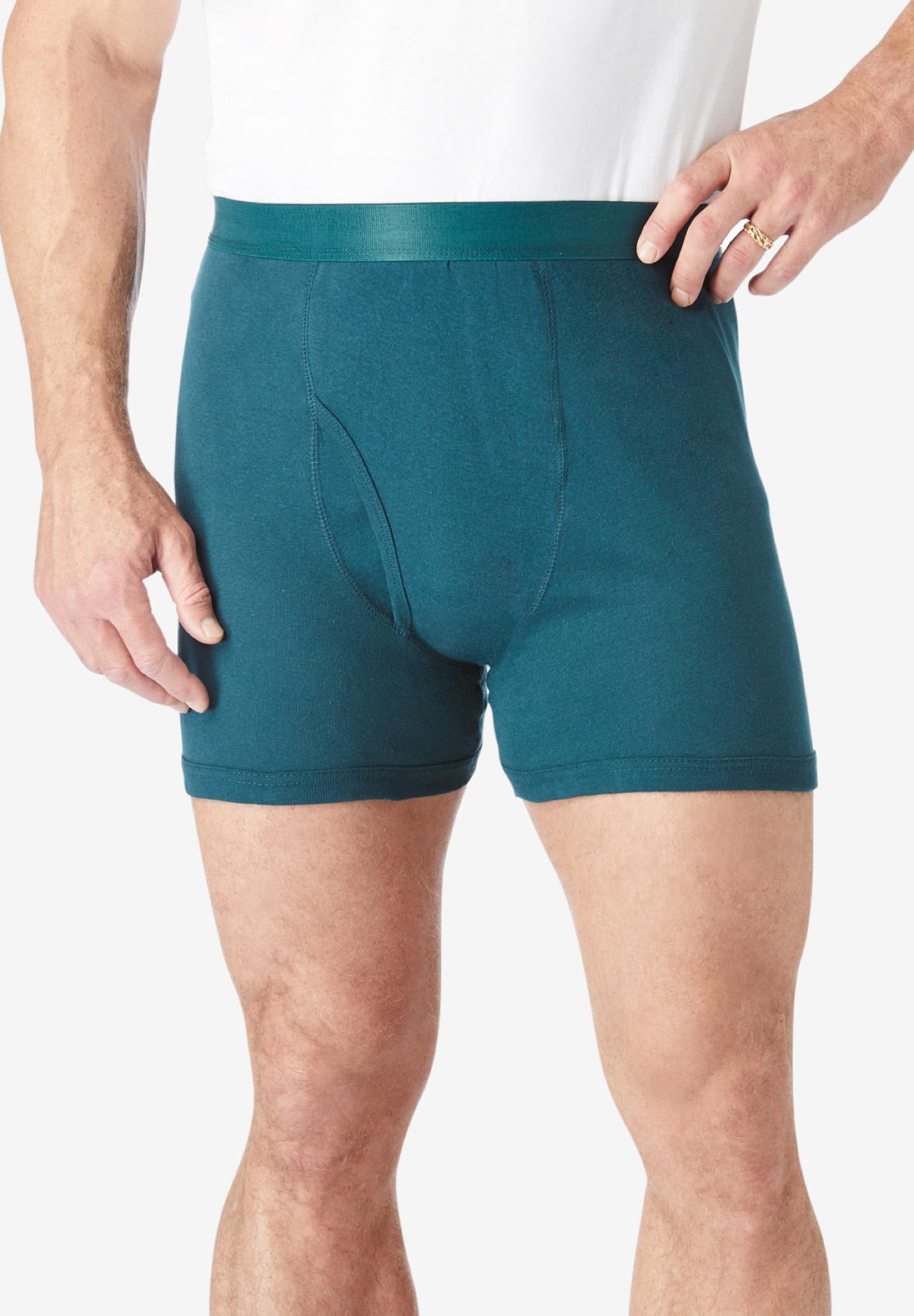 KingSize Men's Big & Tall Cotton Boxer Briefs 5-Pack - Soft Breathable Underwear for Plus Size Men - Perfect for Workout, Daily Wear & Sleep Comfort
