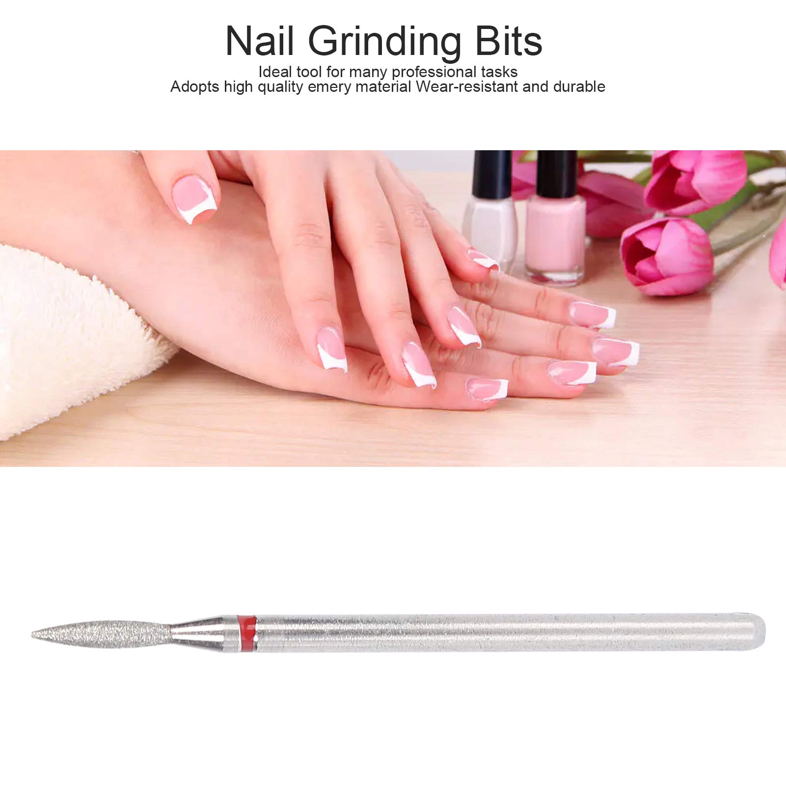 Professional 50pcs Nail Grinding Bits Set - 1.8mm Nail Polishing Heads for Electric Nail Drill, Home Salon & Manicure Pedicure Accessories (F-1.8mm) | Perfect for DIY Nail Art, Acrylic Gel Extensions & Nail Care at Home