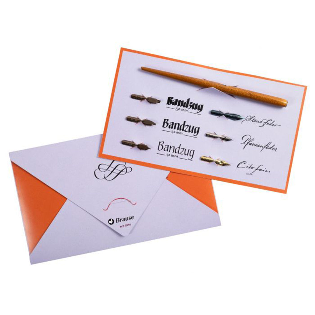 Brause Calligraphy & Writing Set No.1 - Premium Dip Pen Nib for Calligraphy, Hand Lettering & Art - Perfect for Beginners & Professionals - Ideal for Wedding Invitations, Scrapbooking & DIY Projects