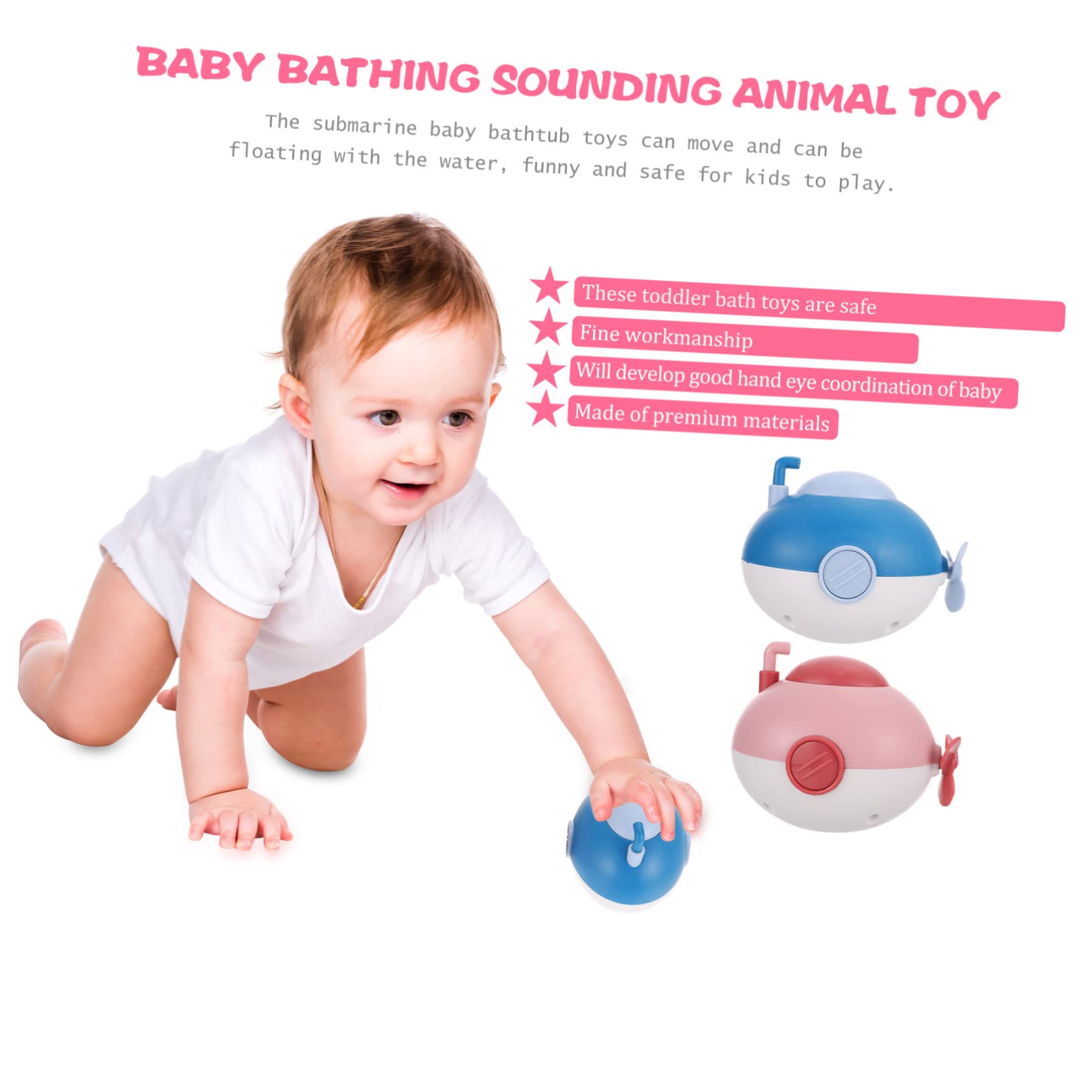 UPKOCH 4 Pack Wind Up Bath Toys for Kids - Fun Swimming Floating Bathtub Toys for Toddlers & Babies - Safe ABS Plastic Bath Time Play Set (Perfect for Pool Parties, Baby Showers & Sensory Play)