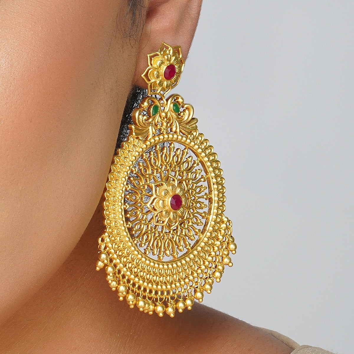 Chola Legacy Statement Earrings for Women - Bold & Unique Mexican Style Jewelry - Perfect for Parties, Weddings & Special Occasions
