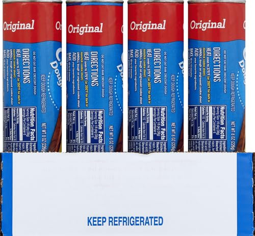 Pillsbury Original Crescent Dough Sheet - 8 oz Refrigerated Canned Pastry Dough for Easy Baking | Perfect for Croissants, Pastries & Quick Recipes