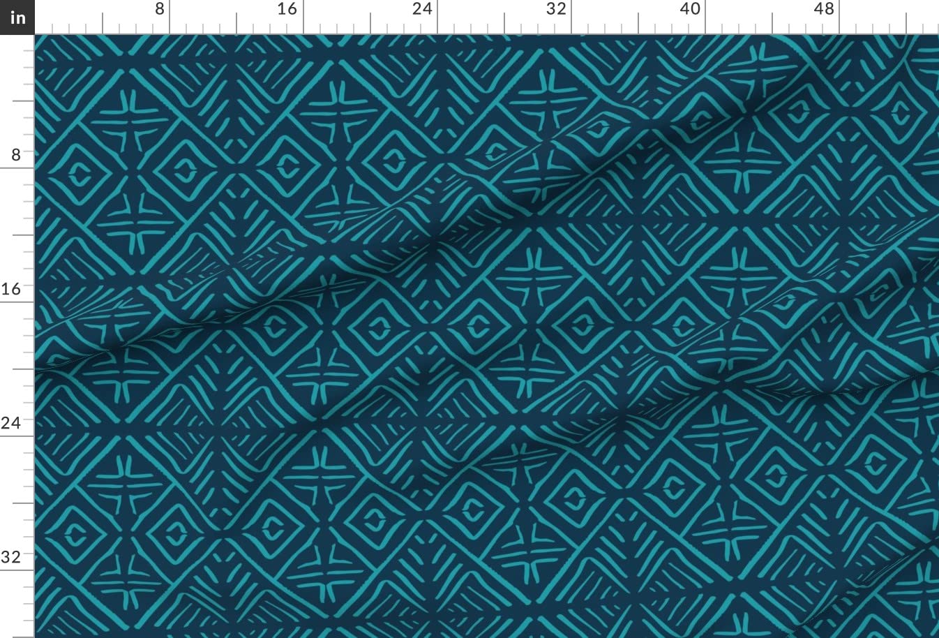 Premium Diamond Blue Teal Abstract Dark Navy Printed Minky Fabric by The Yard - Soft Plush Material for Sewing Baby Blankets, Quilt Backing & DIY Plush Toys - Perfect for Nursery Decor, Gift Making & Craft Projects