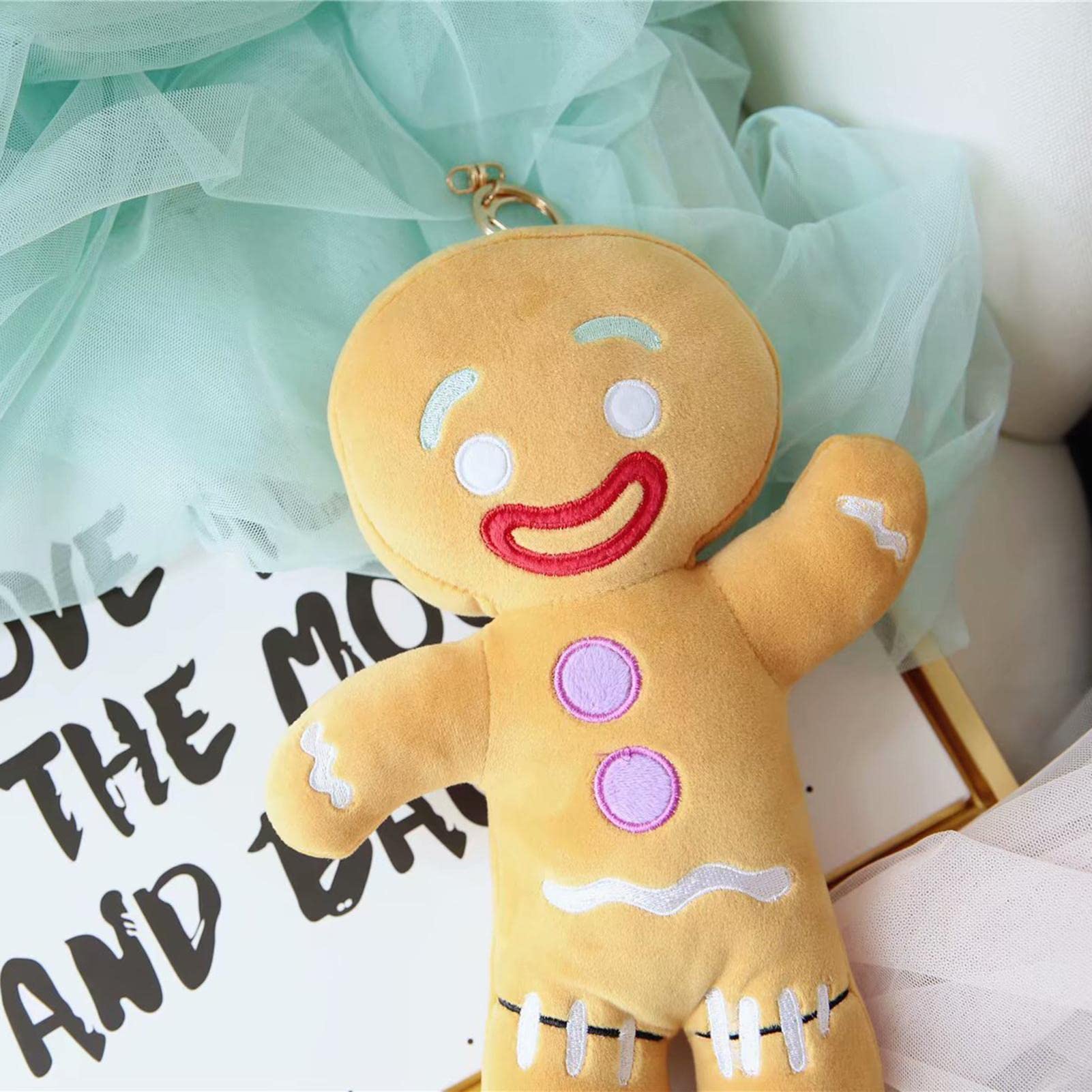 Voiakiu Christmas Gingerbread Man Plush Toy - Soft Stuffed Doll for Holiday Decorations, Festive Home Decor & Cozy Gift Idea | Perfect for Tree Ornaments, Stocking Stuffers & Seasonal Celebrations