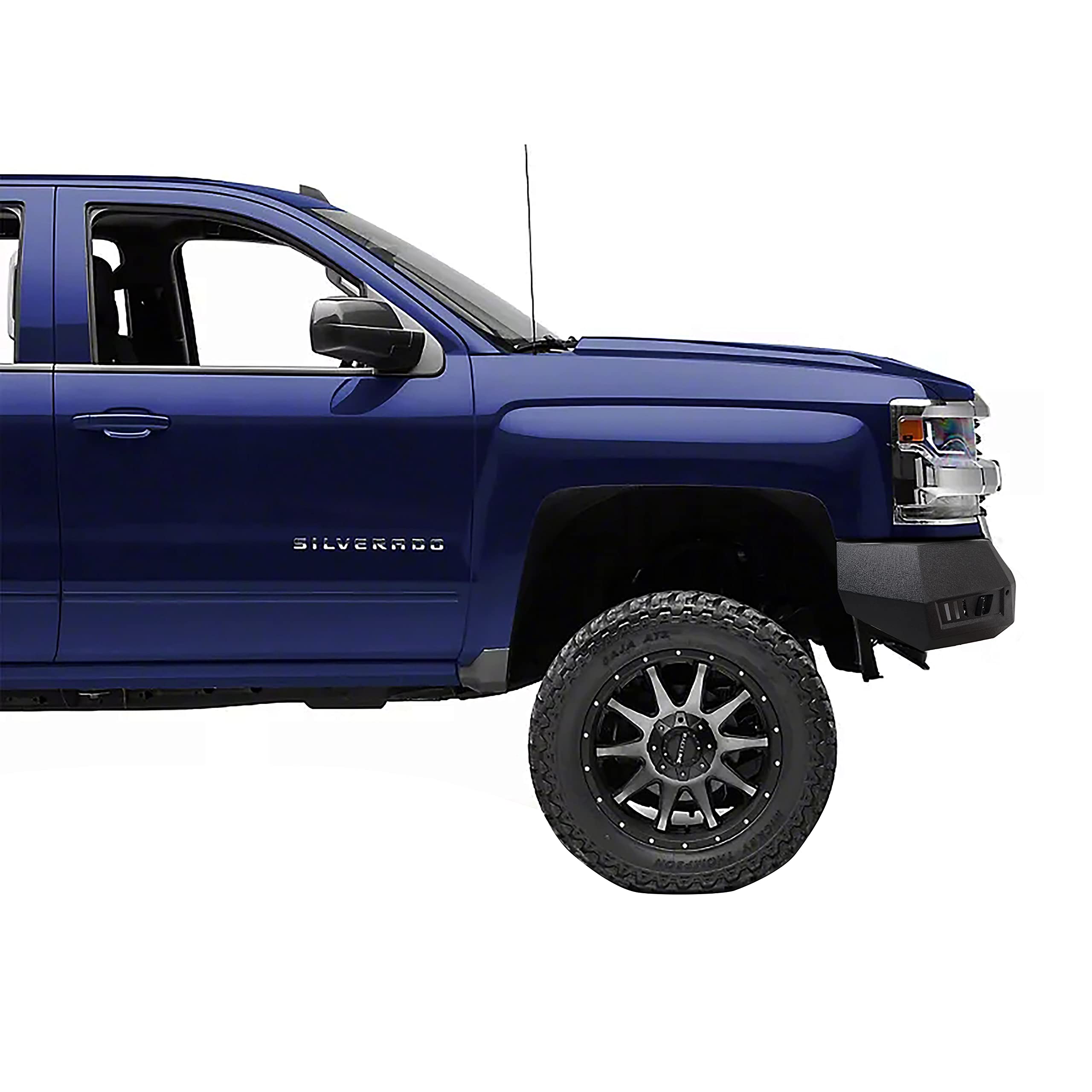 2016-2018 Chevy Silverado 1500 Full Width Front Bumper with LED Lights | Heavy Duty Truck Bumper Replacement | Off-Road & Urban Driving Upgrade