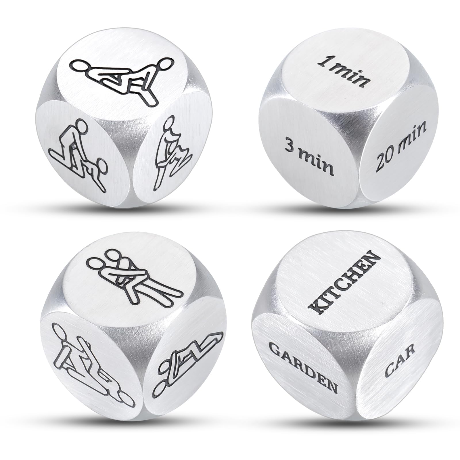 4Pcs Easter Basket Stuffers for Adults - Fun Date Night Dice Game for Couples, Boyfriend, Girlfriend, Husband, Wife - Perfect Easter Gifts, Anniversary & Birthday Presents - Great for Romantic Evenings, Party Games & Holiday Celebrations