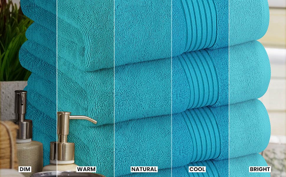 Utopia Towels 4-Pack Bath Towels Set - 27x54 Inches, 100% Ring Spun Cotton, Quick Dry & Highly Absorbent, Ultra Soft - Perfect for Bathroom, Spa, Gym & Beach (Turquoise)