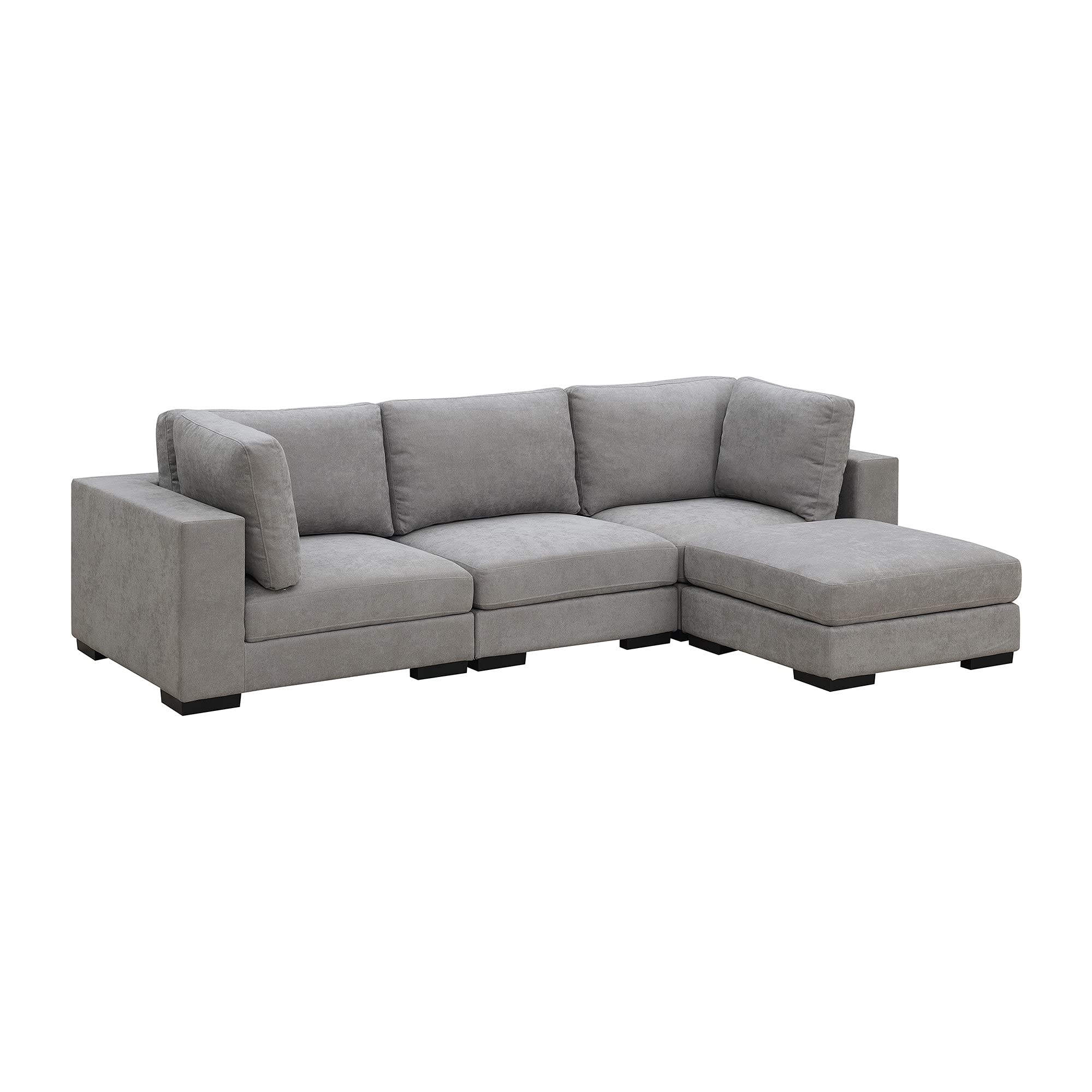 Premium Modular Sectional Sofa - Customizable & Reconfigurable Luxury Fabric Upholstery in Gray - Perfect for Living Room, Home Theater & Open Concept Spaces