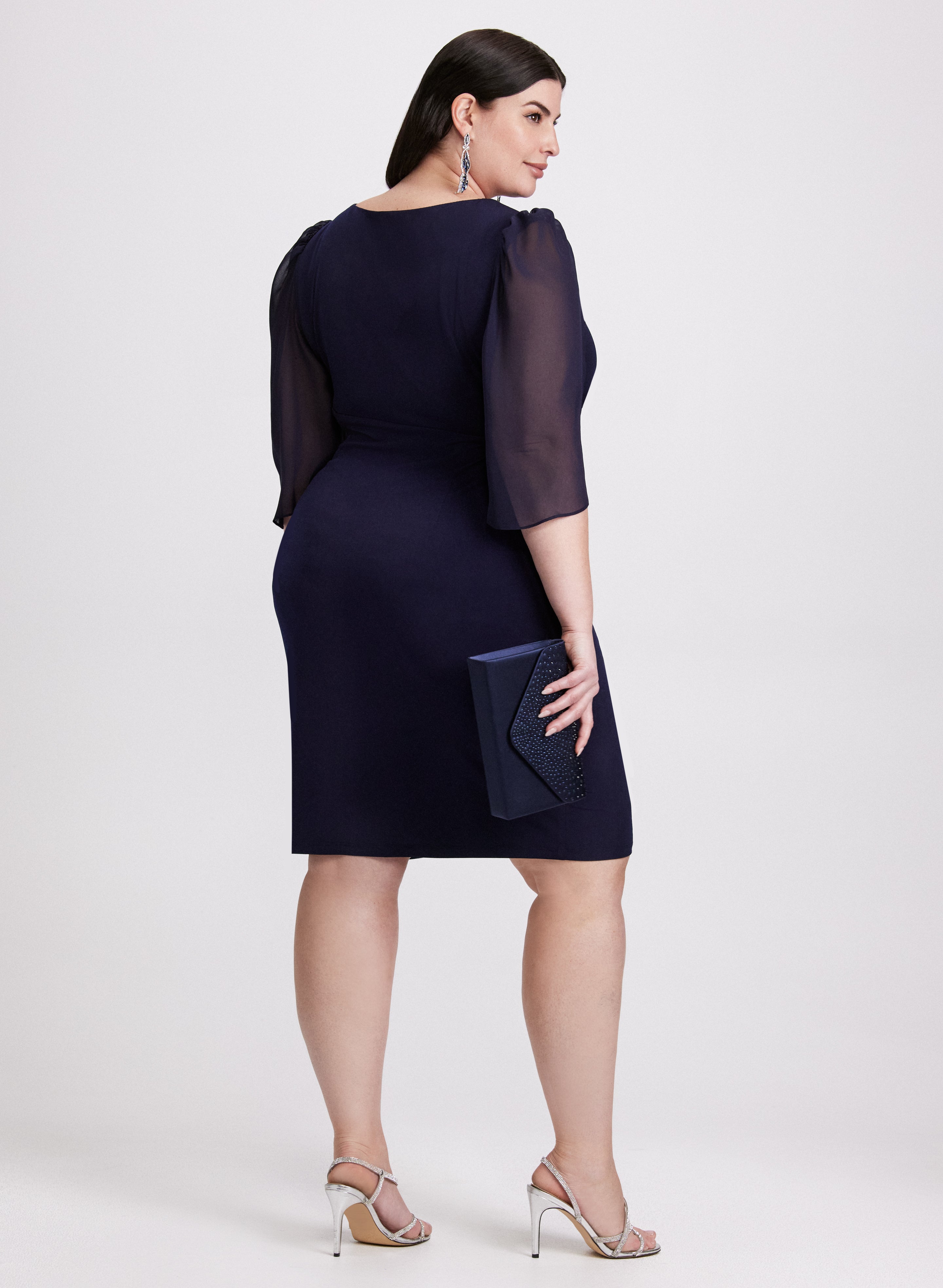 Elegant Chiffon Sleeve Dress for Women - Flowy Summer Party & Wedding Guest Dress - Perfect for Special Occasions, Date Nights & Beach Vacations