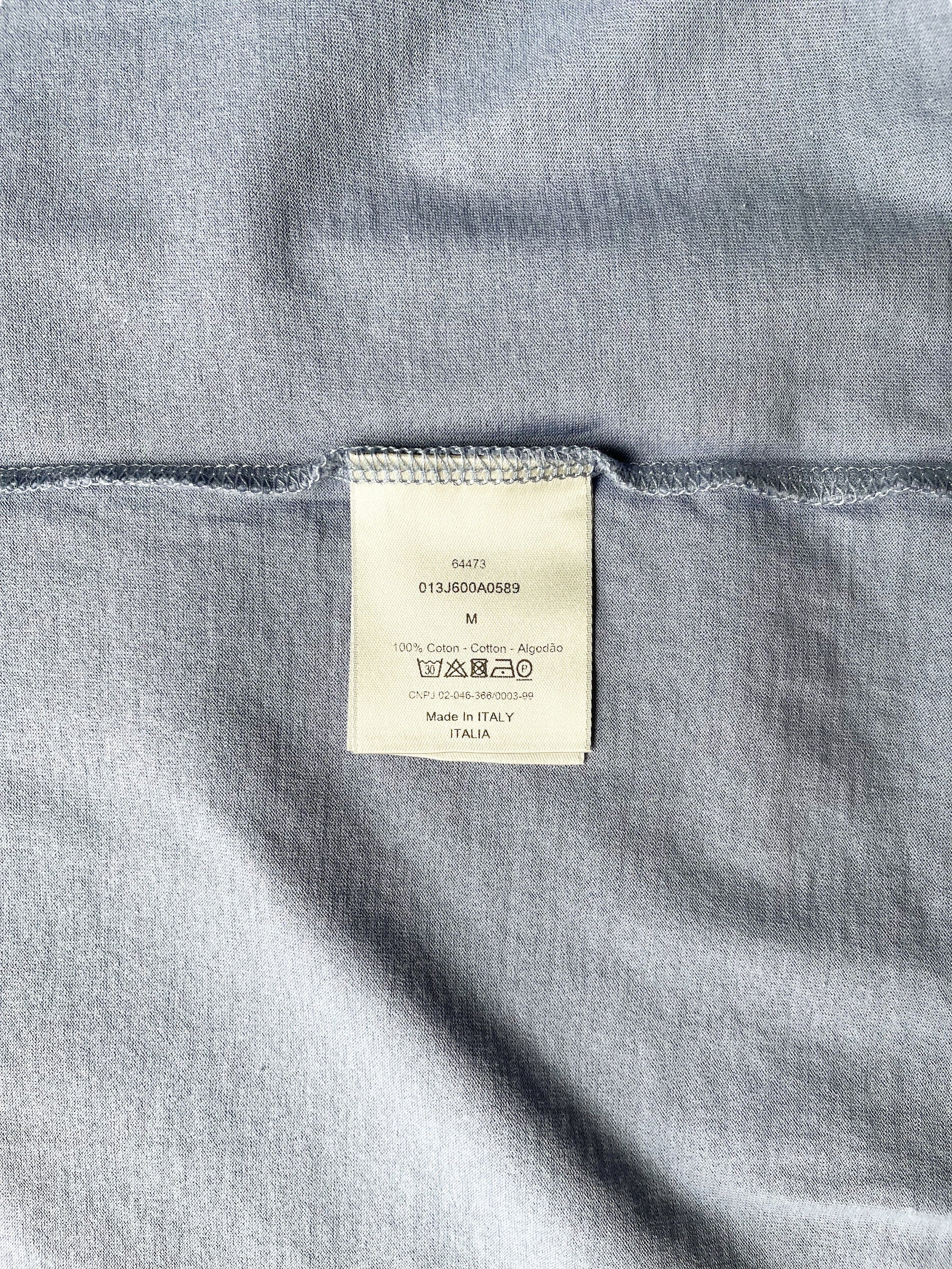 Dior CD Icon Blue & Pink T-Shirt for Men - Stylish Cotton Tee for Casual Wear & Street Fashion