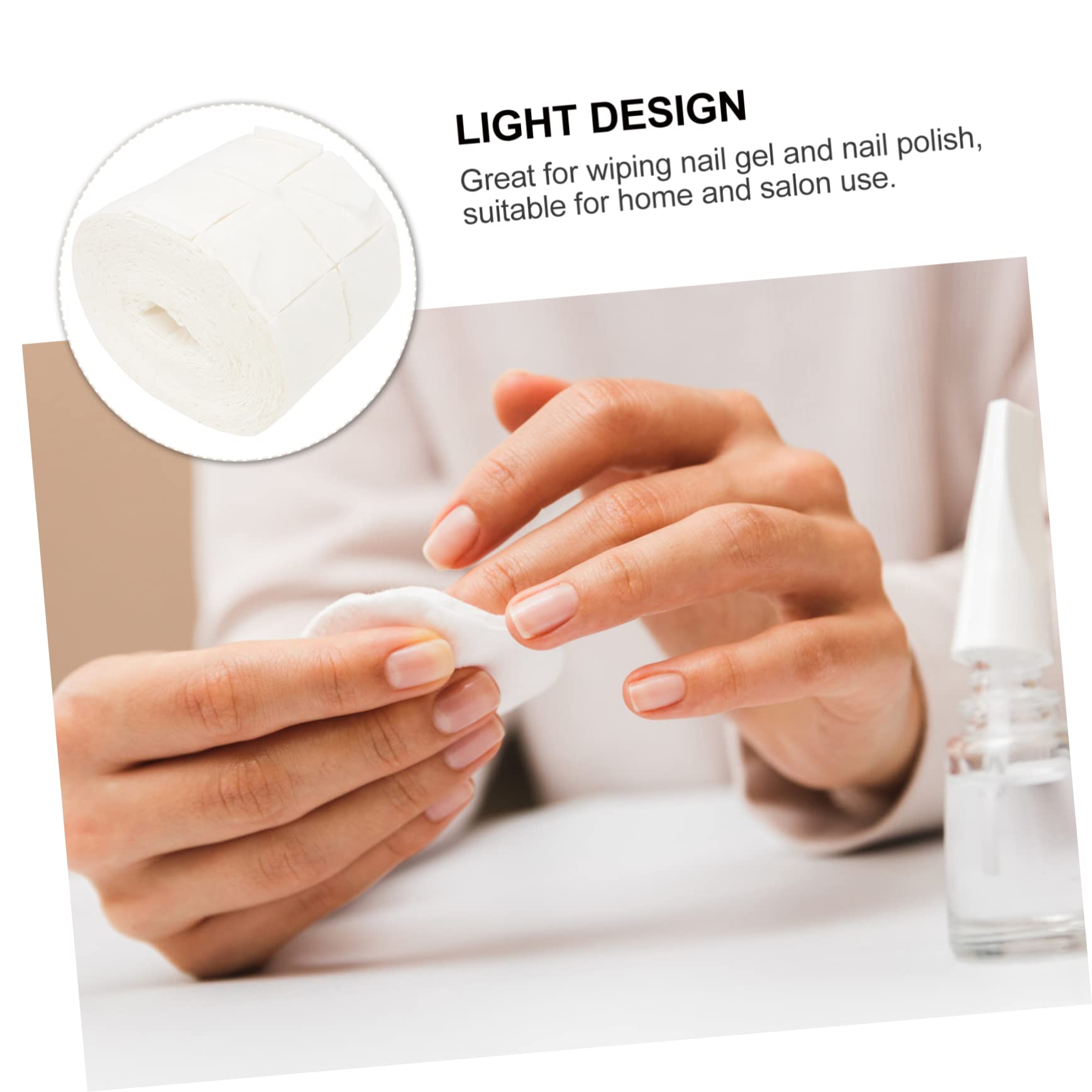 Premium 500pcs Minkissy Dust-Free Nail Pads Roll | Gentle Nail Polish & Gel Remover Wipes | Lint-Free Nail Cleaning Pads for Salon & Home Manicure | Perfect for Nail Prep, Polish Removal & Cuticle Care