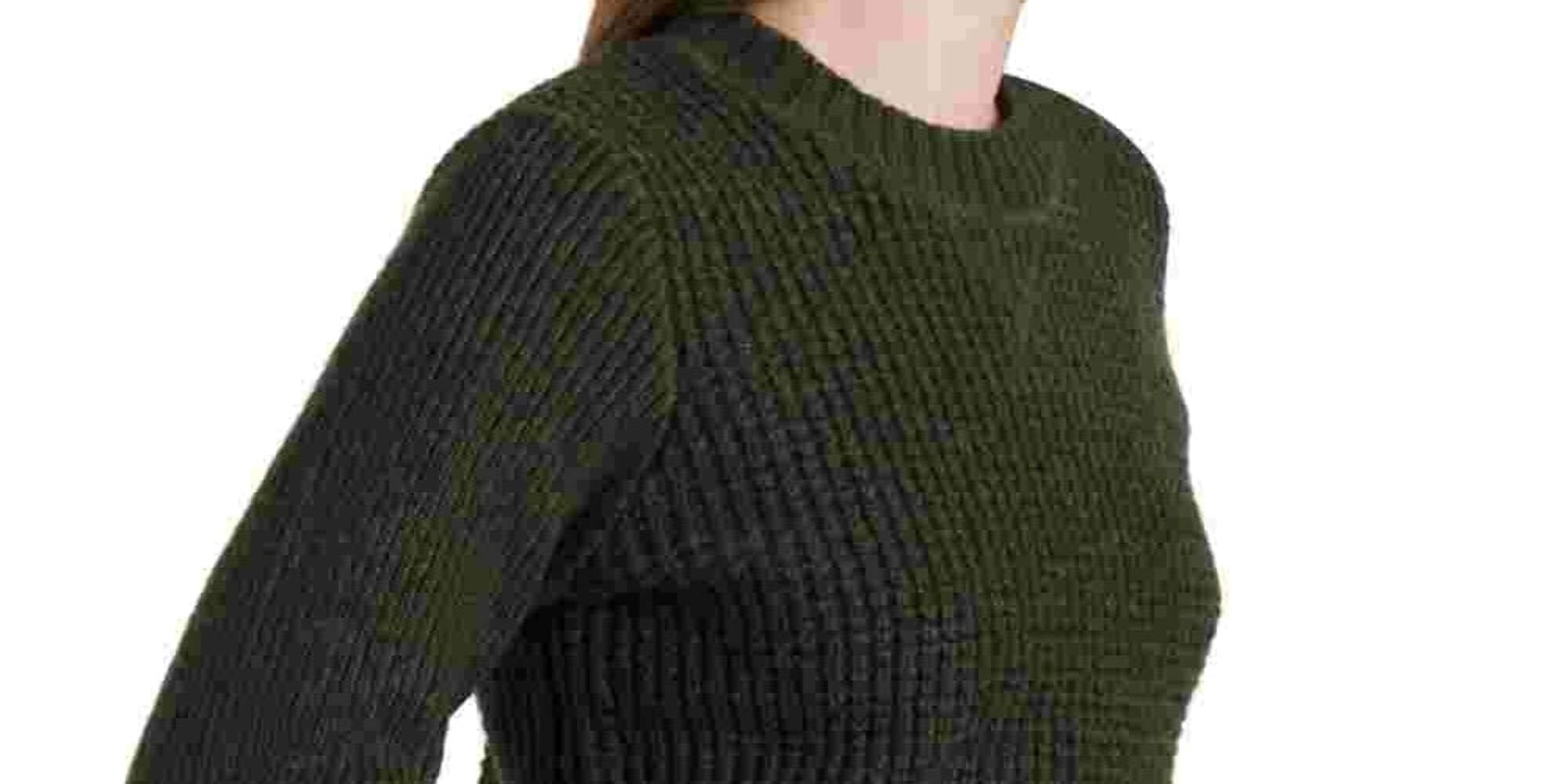 Lucky Brand Women's Crew Neck Waffle Knit Sweater - Soft Casual Pullover, Rosin Color, XS (X Small) | Perfect for Fall Outfits, Office Wear & Cozy Weekends